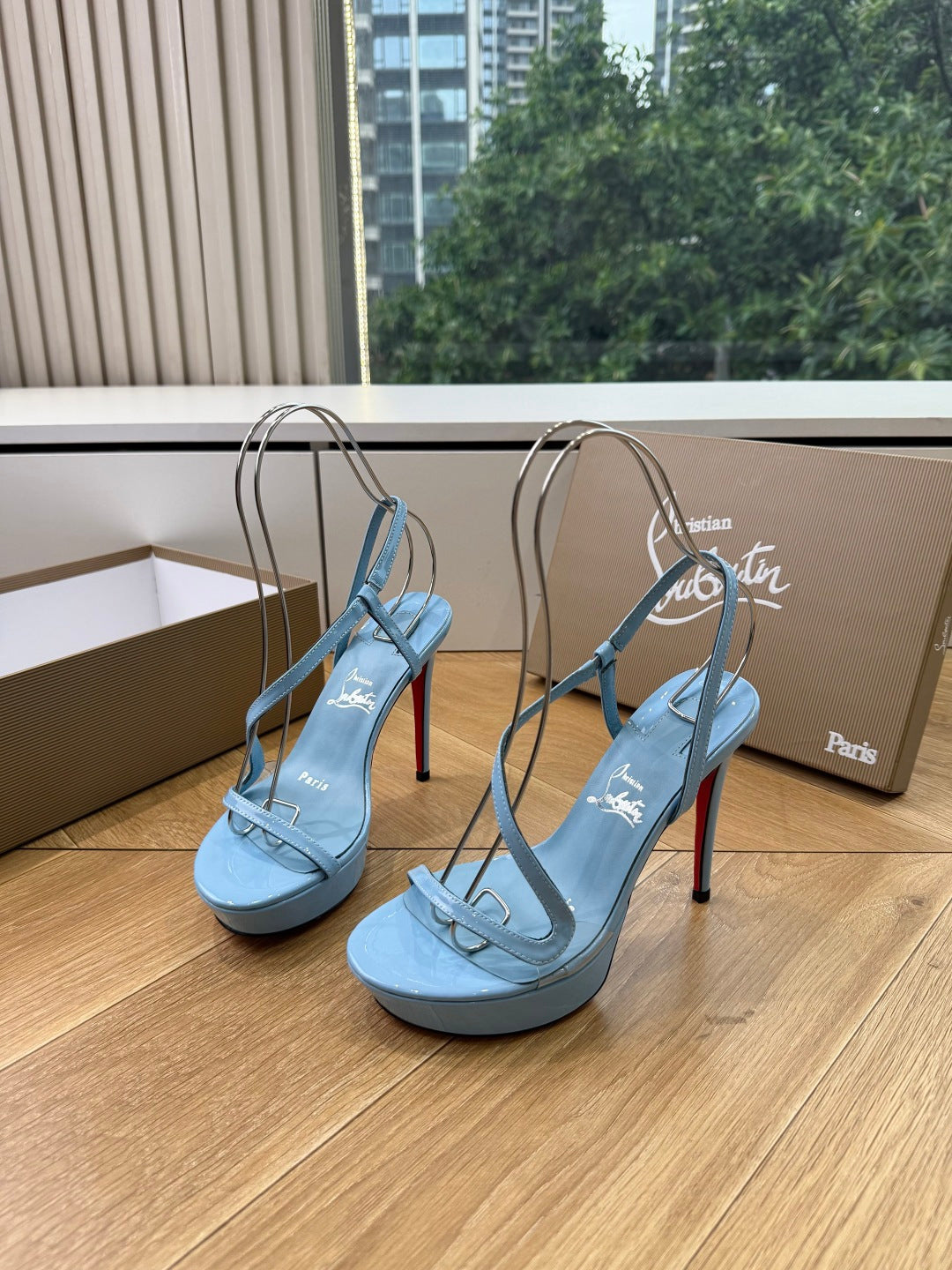CL 26s Rosalie Alta 15cm Sandal Blue Leather 932670
