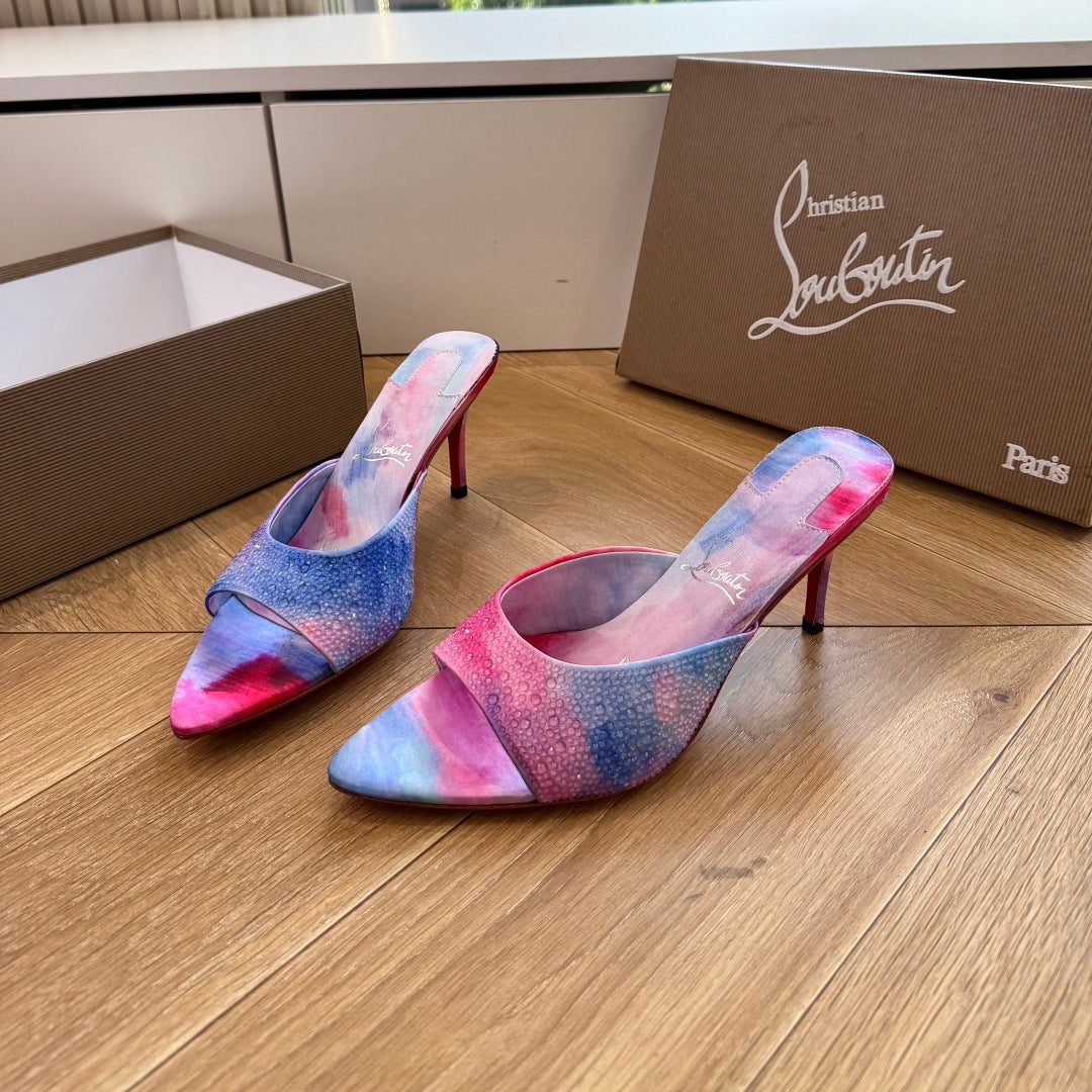 CL 26s Miss Z Mule Colorful Leather Satin 932816