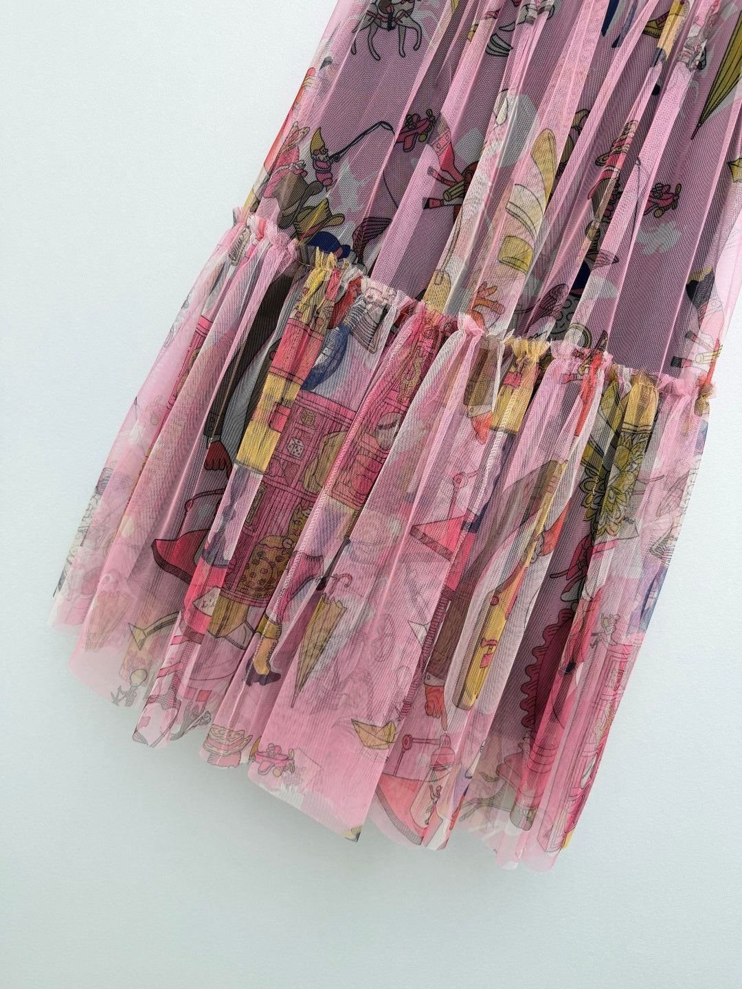 HM 26s Cake Skirt Pink Colorful Mesh 367052
