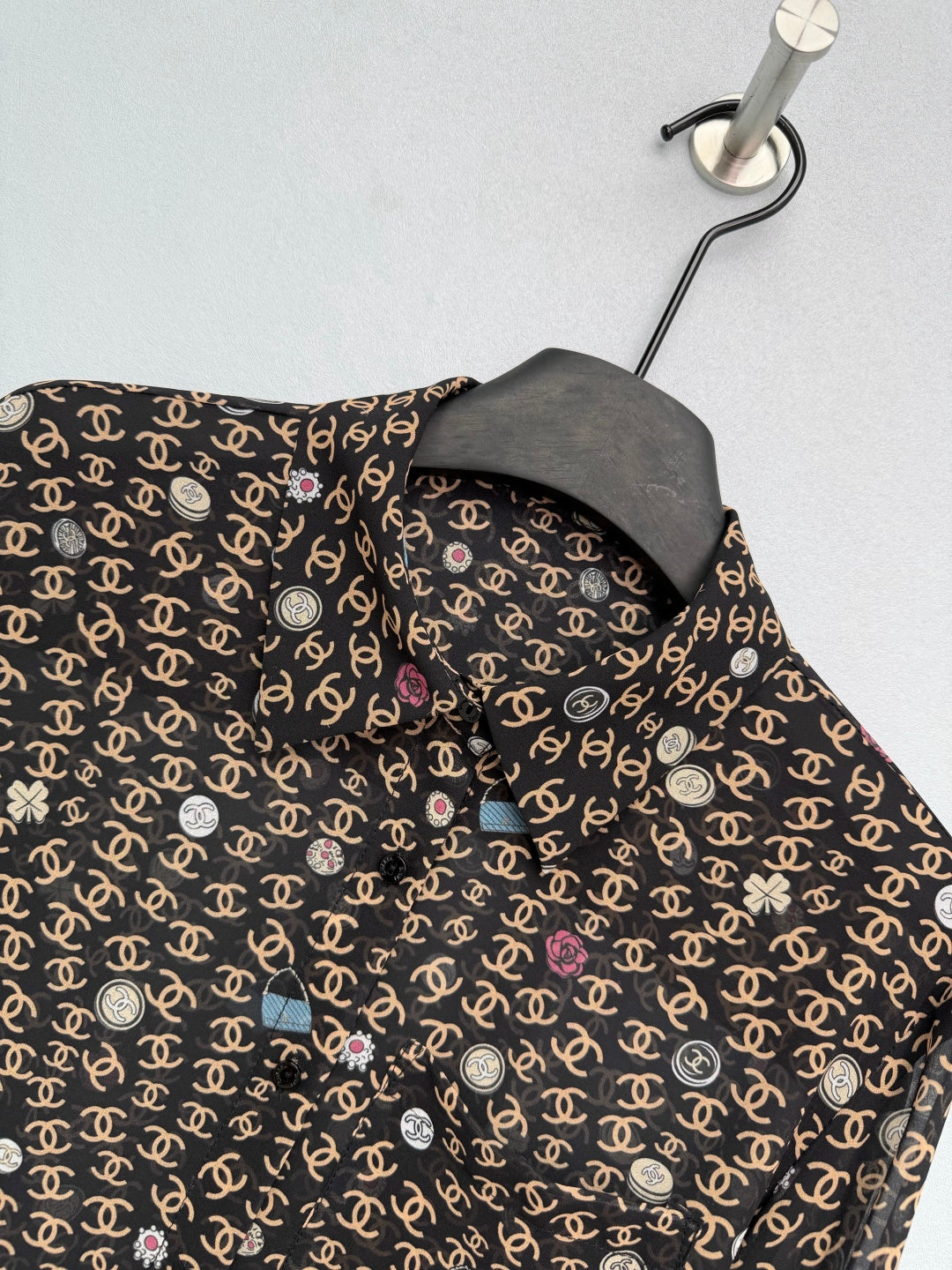 CC 26s Print Long-Sleeve Shirt Black Polyester 367043