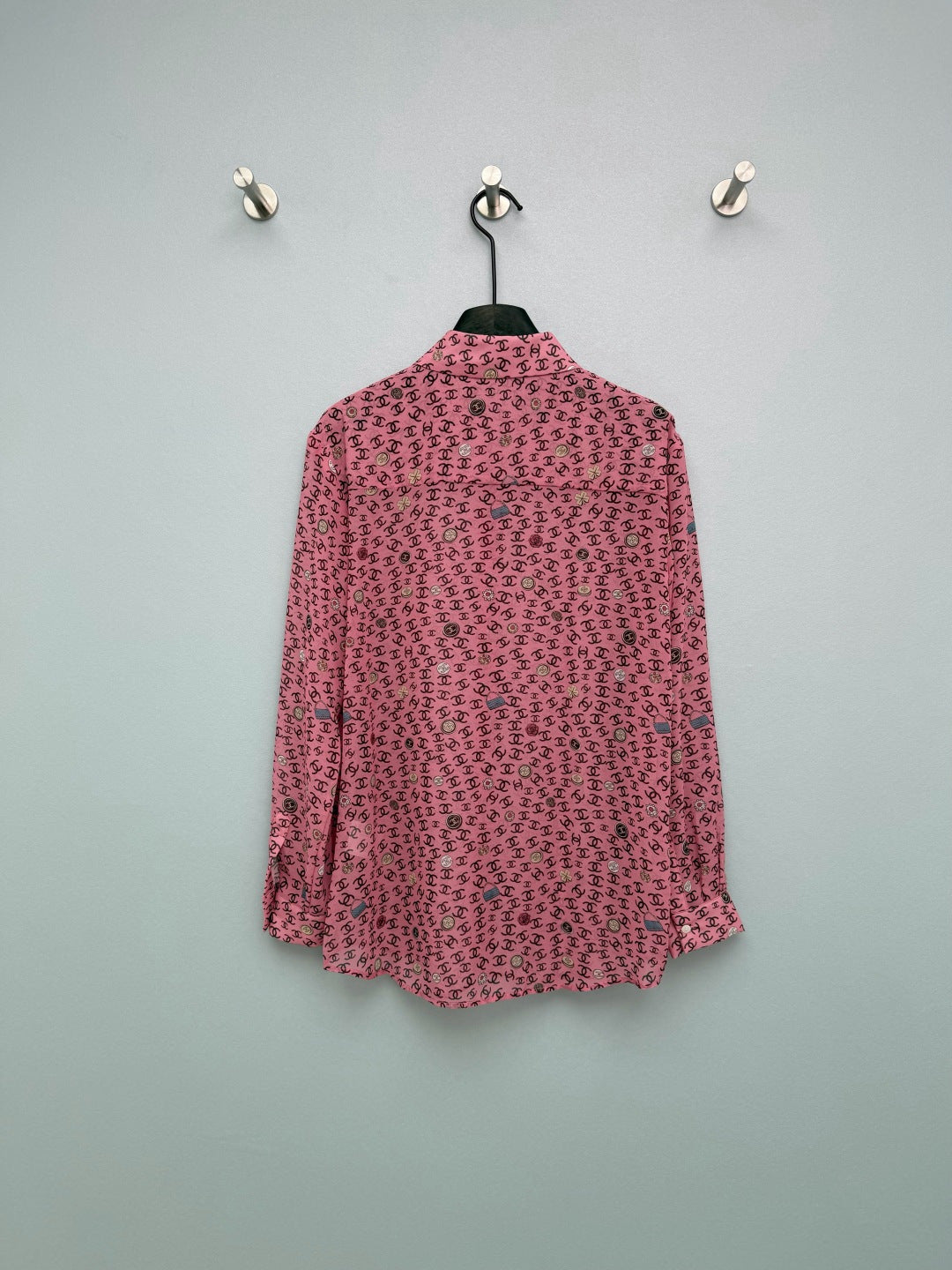 CC 26s Print Long-Sleeve Shirt Pink Polyester 367045