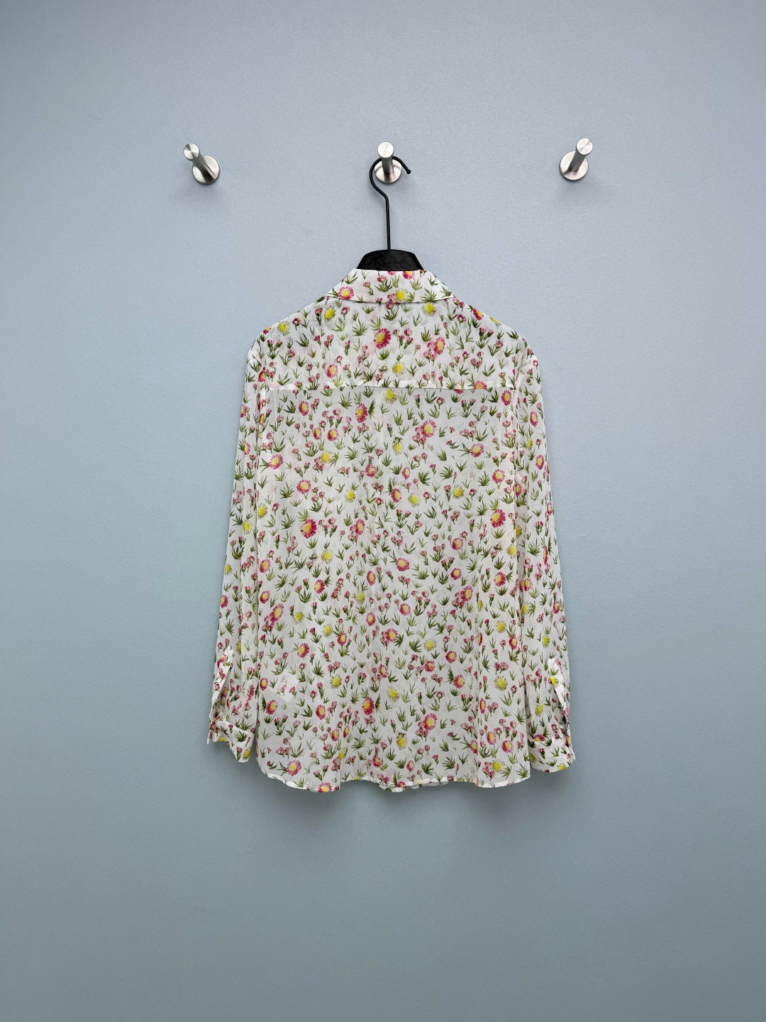 CD 26s Print Long-Sleeve Shirt White Polyester 367039