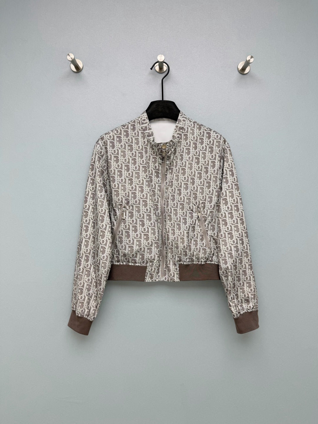 CD Oblique Bomber Jacquard Pattern Polyester 366998