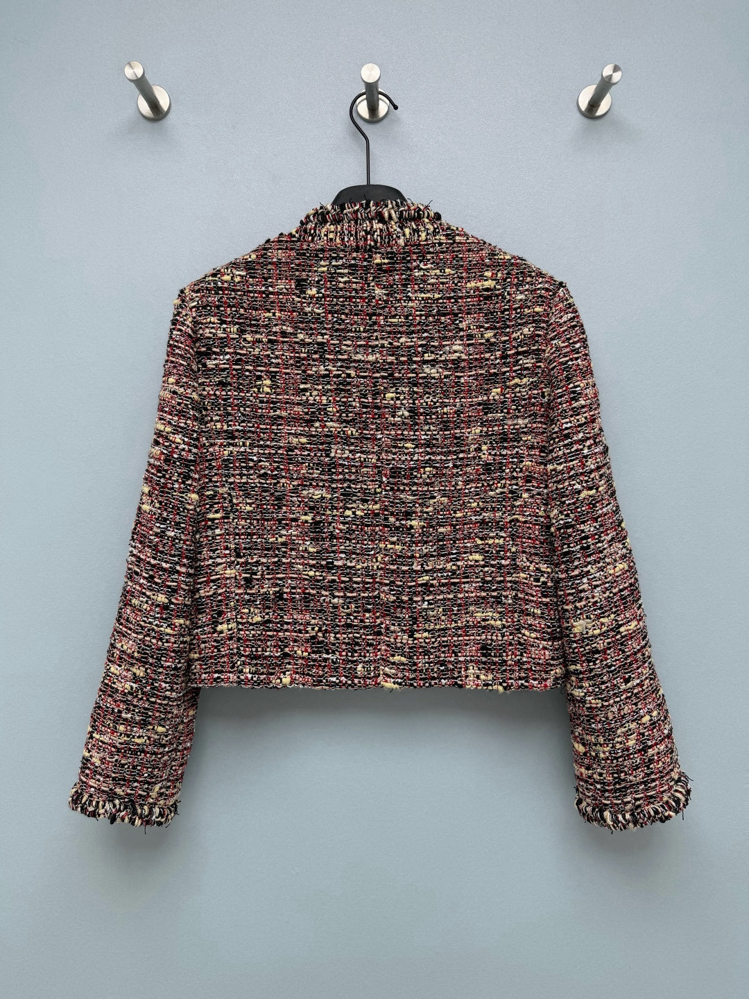 CC Spring Summer 2026 Jacket Red Colorful Tweed 411526