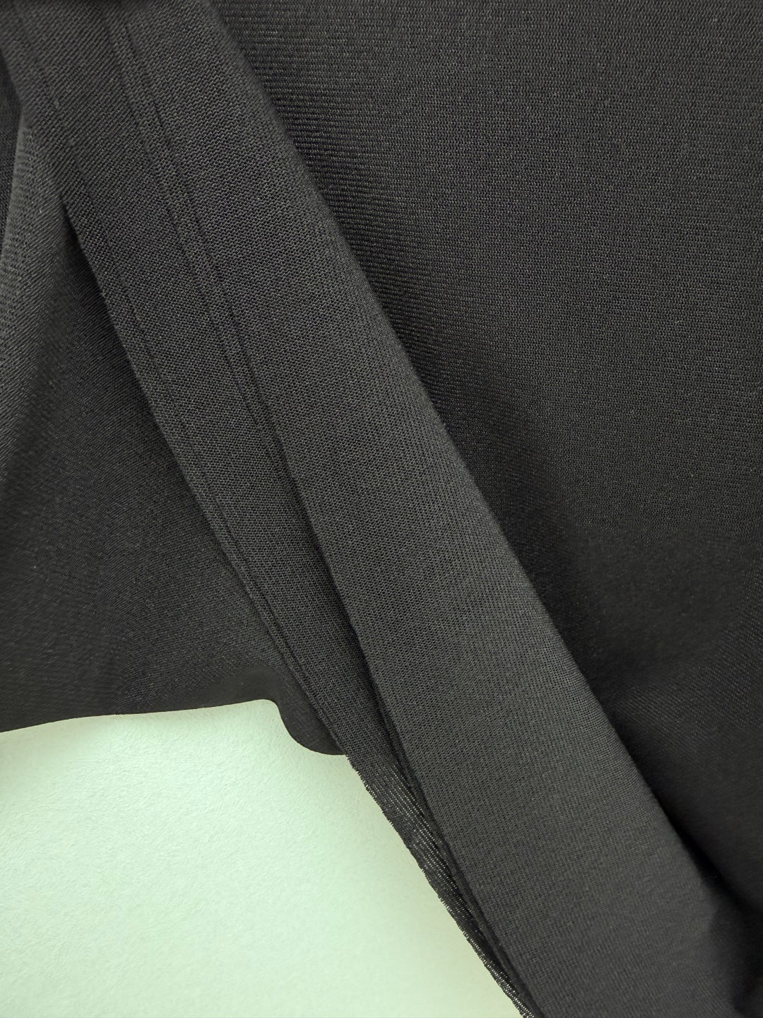 CC 26s Round Neck Slim-Fit Long-Sleeved Top Black Cotton Fiber 418817