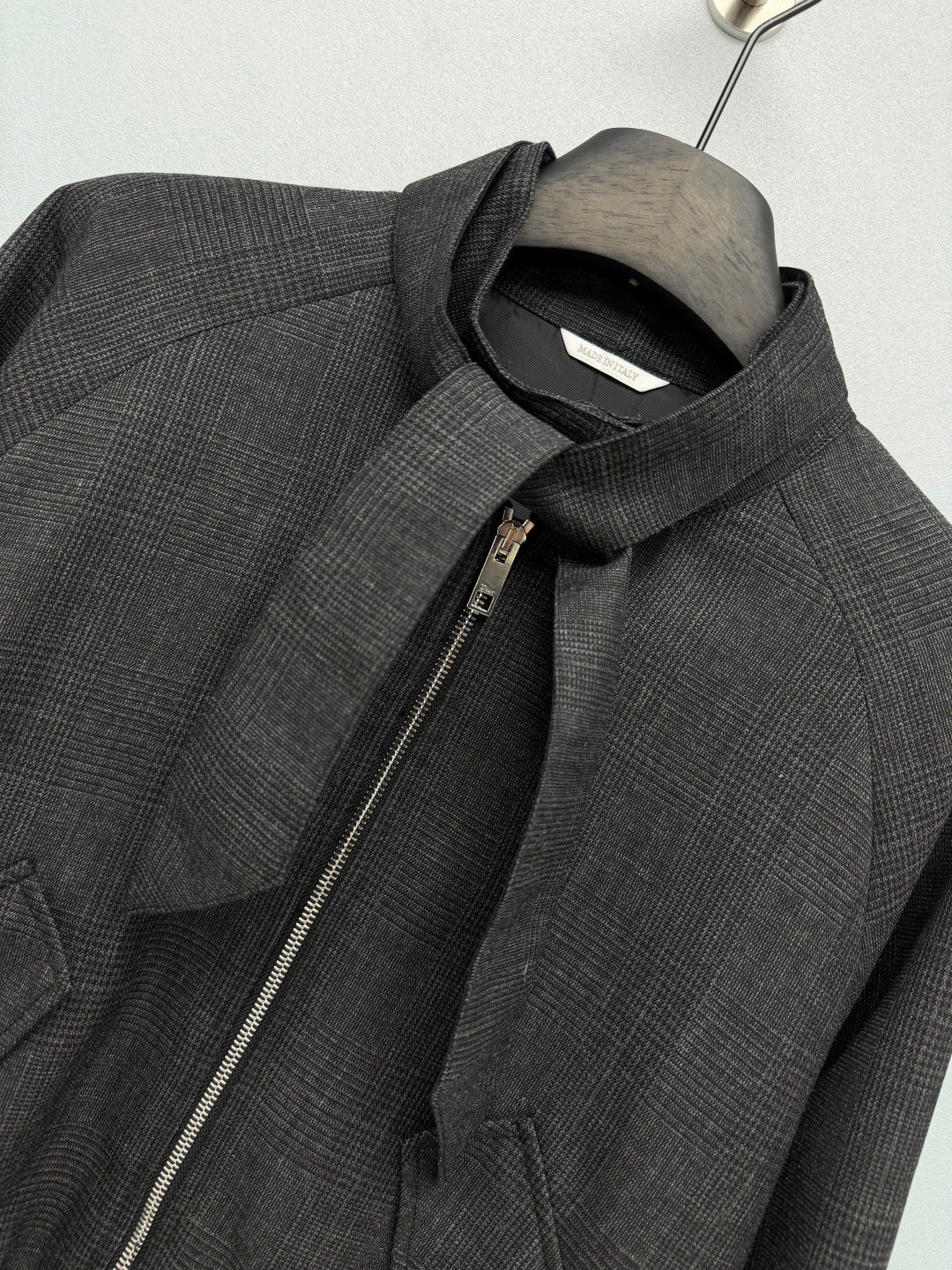 CD 26s Houndstooth Bomber Jacket Grey Wool 418814