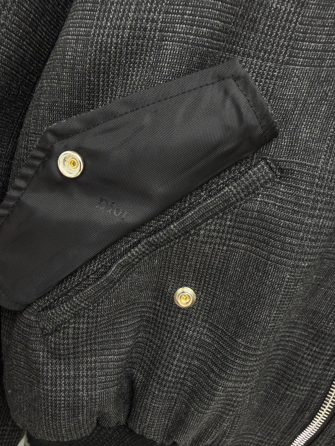 CD 26s Houndstooth Bomber Jacket Grey Wool 418814