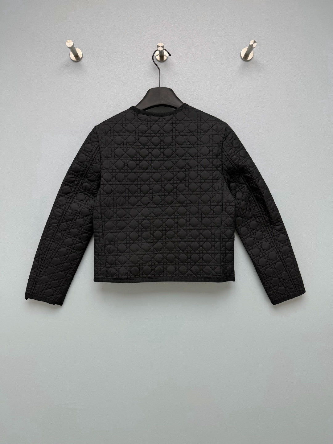 CD 26s Cannage Quilted Lightweight Cotton Jacket Black 418797
