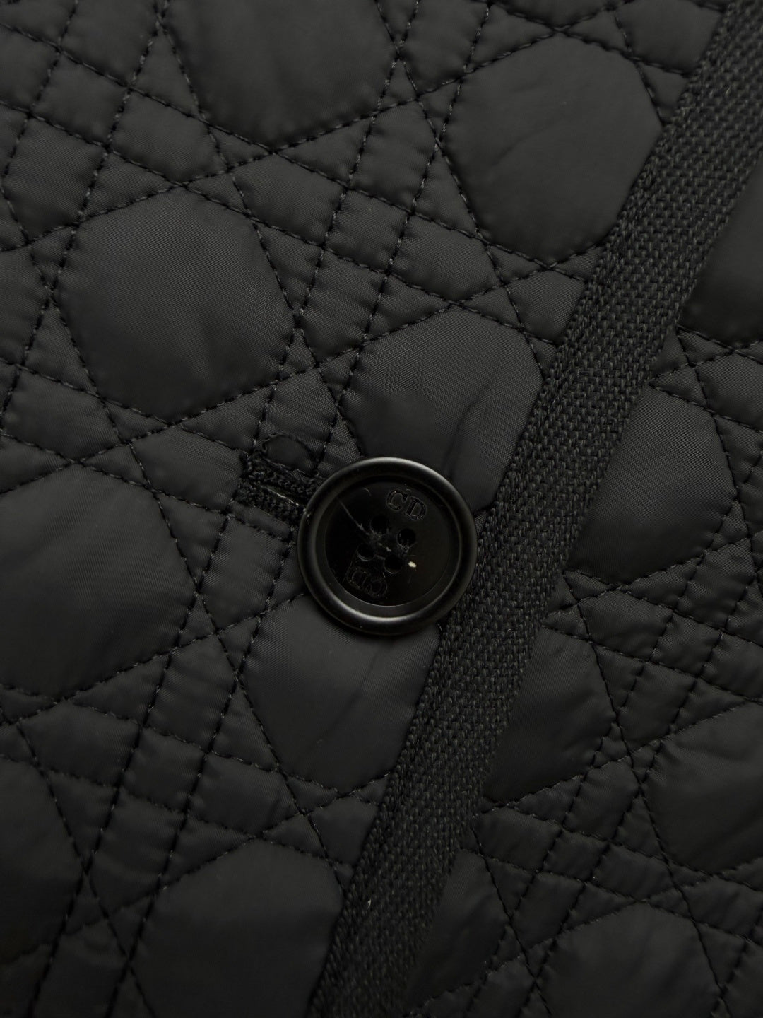 CD 26s Cannage Quilted Lightweight Cotton Jacket Black 418797