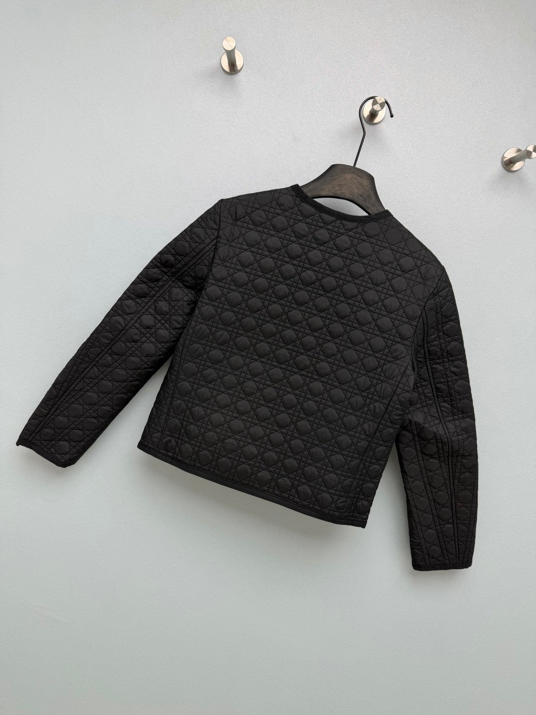 CD 26s Cannage Quilted Lightweight Cotton Jacket Black 418797