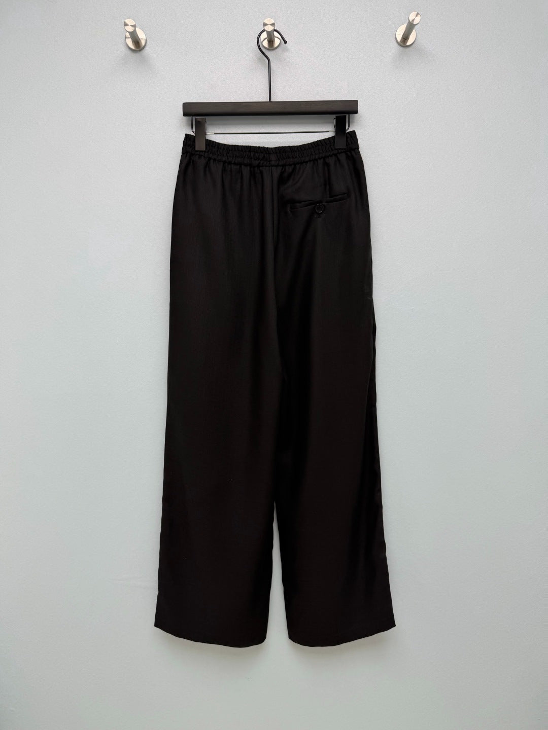 Miu 26s Wide-Leg Pants Black Polyester 421433