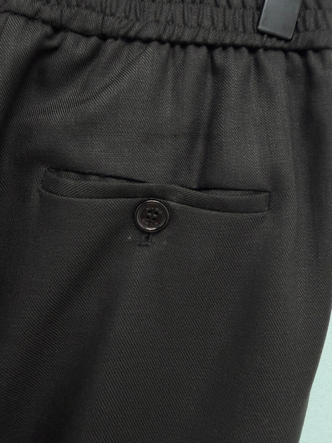 Miu 26s Wide-Leg Pants Black Polyester 421433