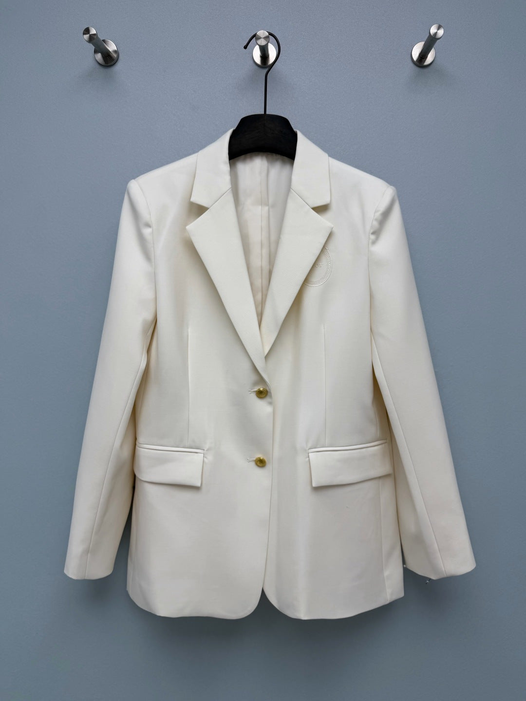 CD 26s Embroidered Casual Blazer Ivory Wool Polyeste 421382