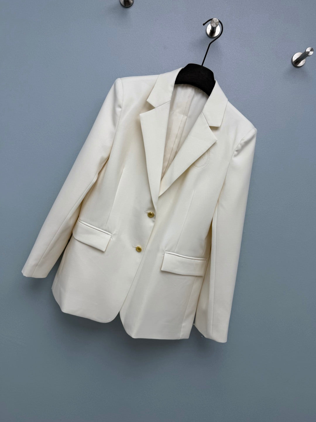 CD 26s Embroidered Casual Blazer Ivory Wool Polyeste 421382