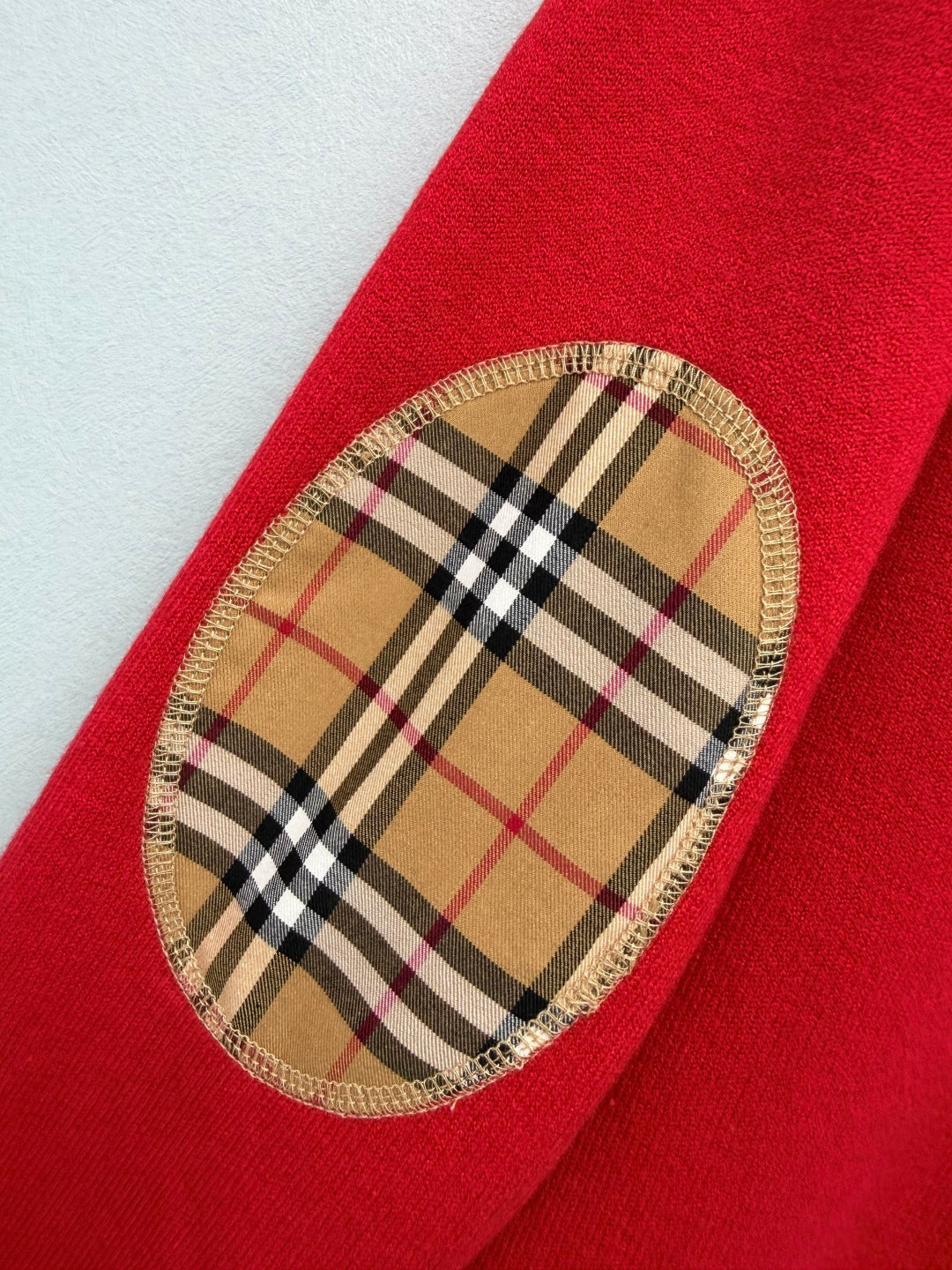 Burberry 26s Cardigan Sweater Red Stripe Placket Knit 436080