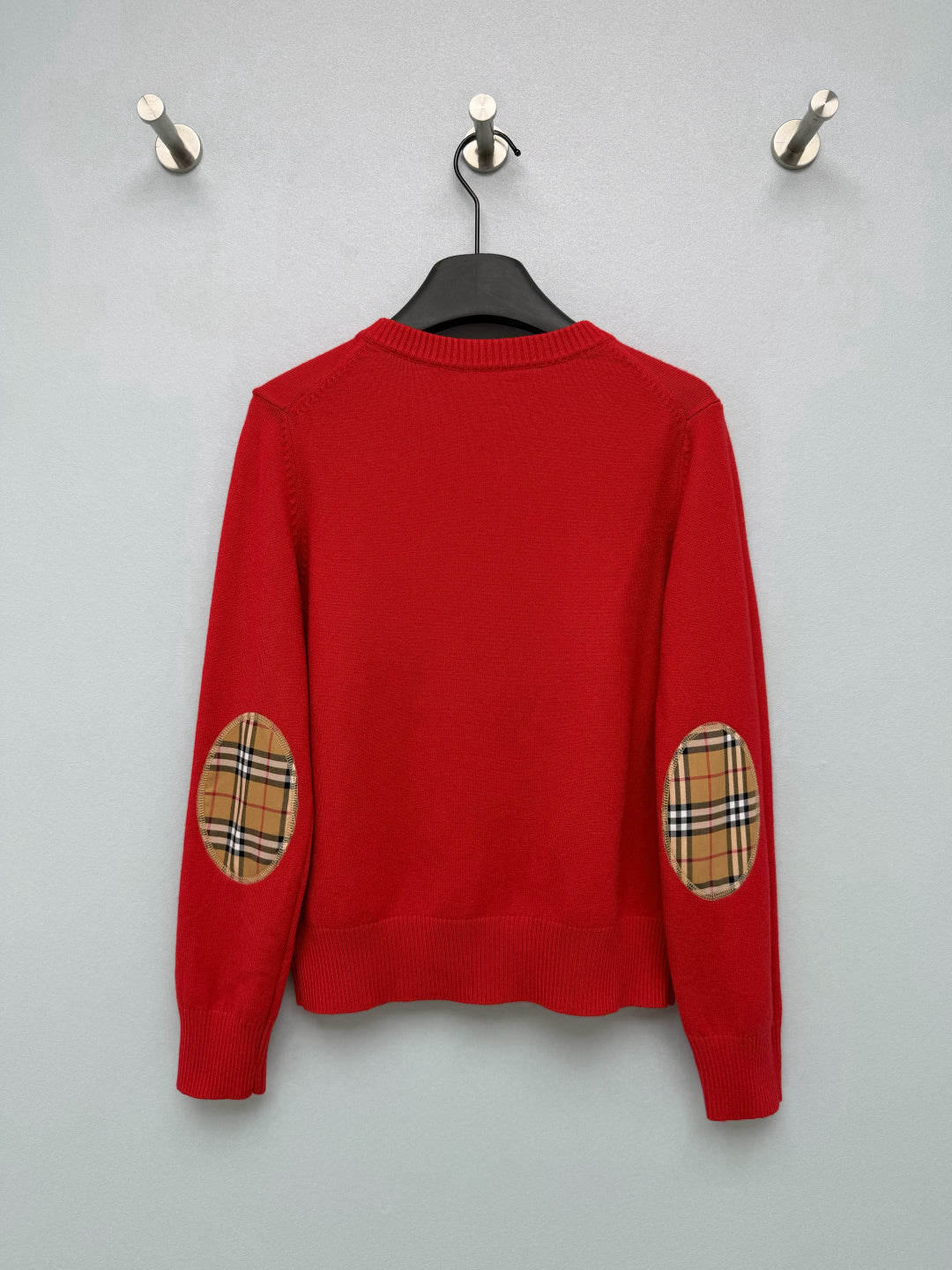 Burberry 26s Cardigan Sweater Red Stripe Placket Knit 436080