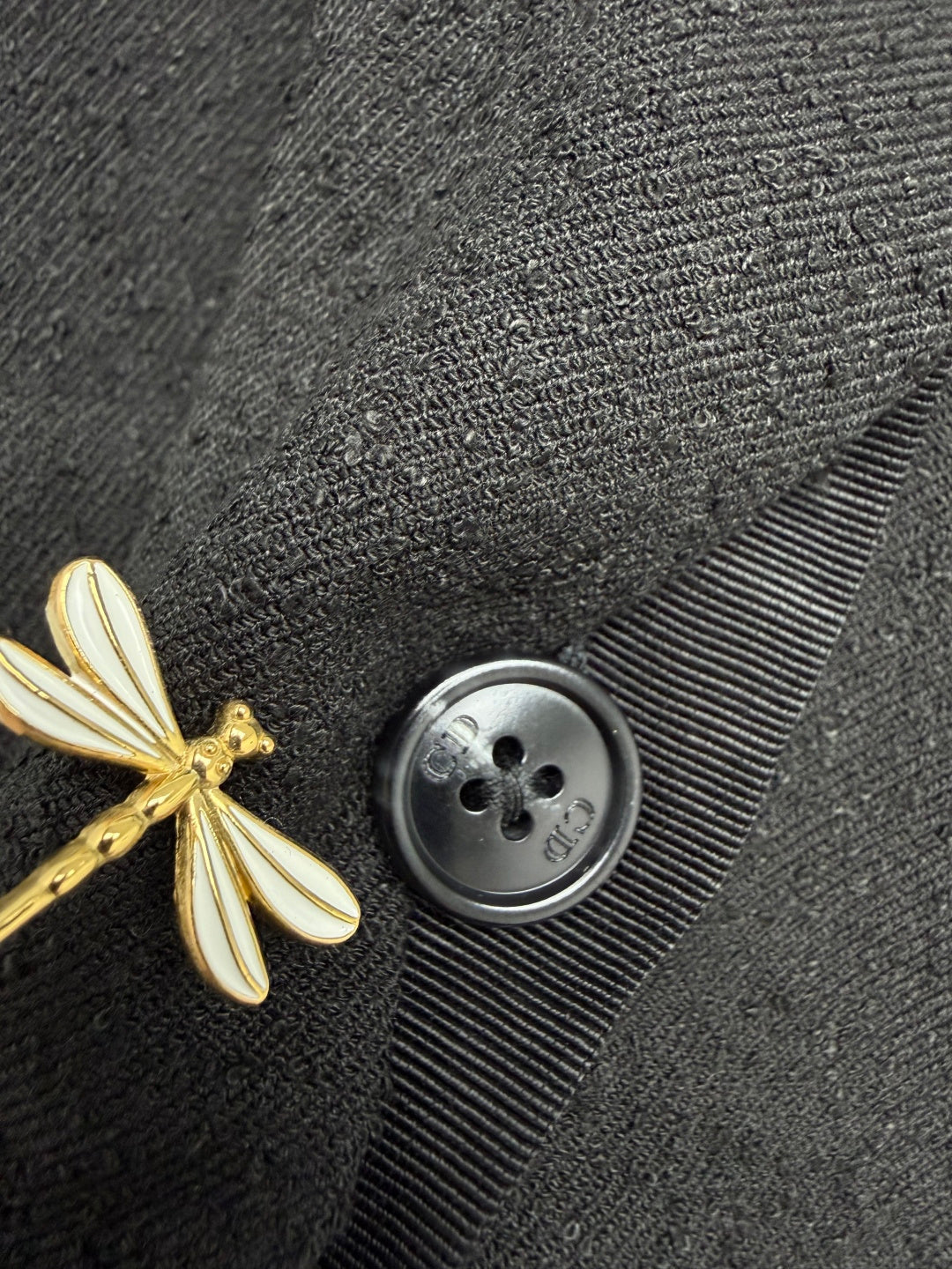 Dior 26s Bow Neck Short Blazer Jacket Black 436058