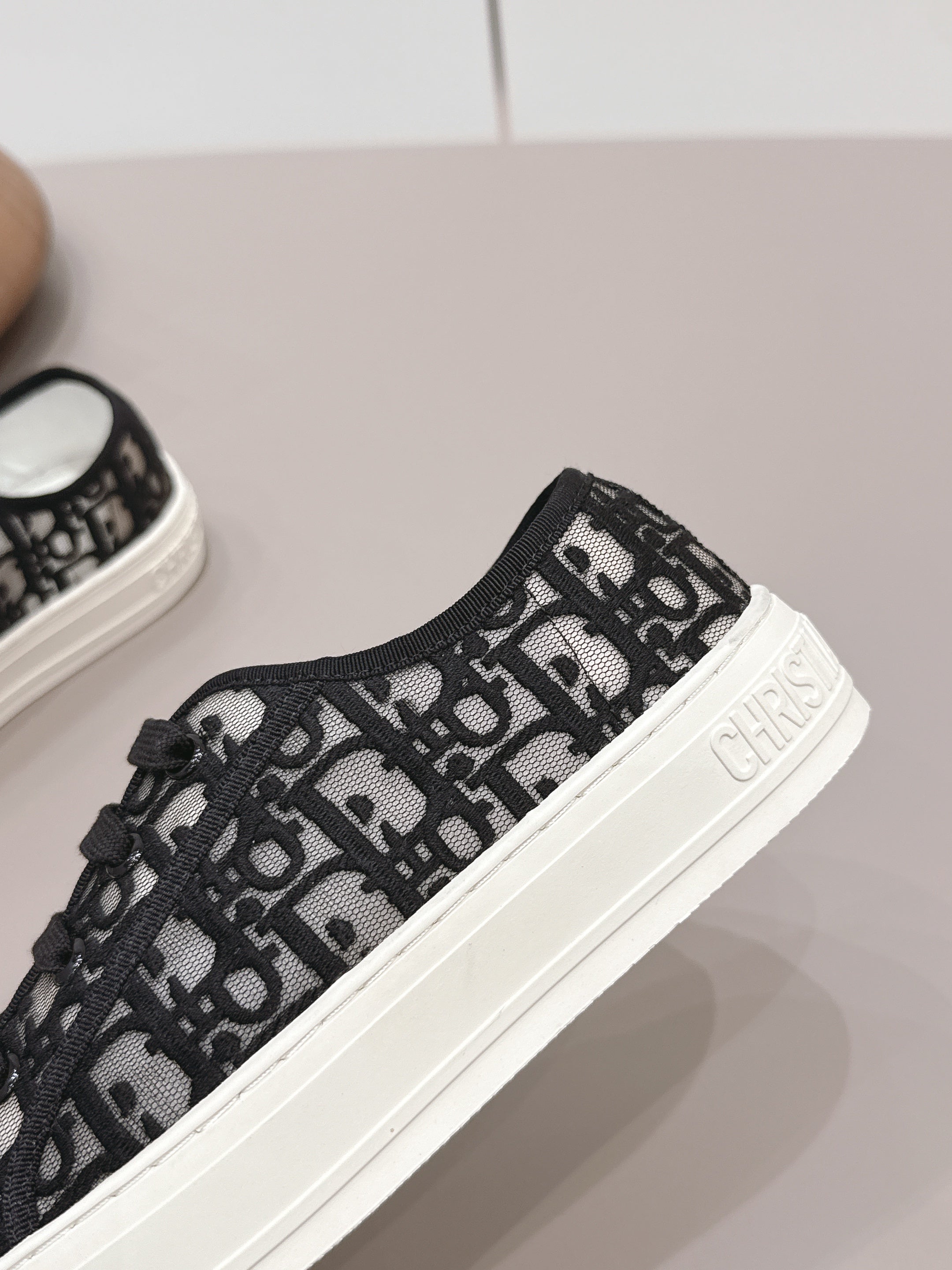CD Walk'n'Dior Sneaker White Black Cotton Mesh 739318