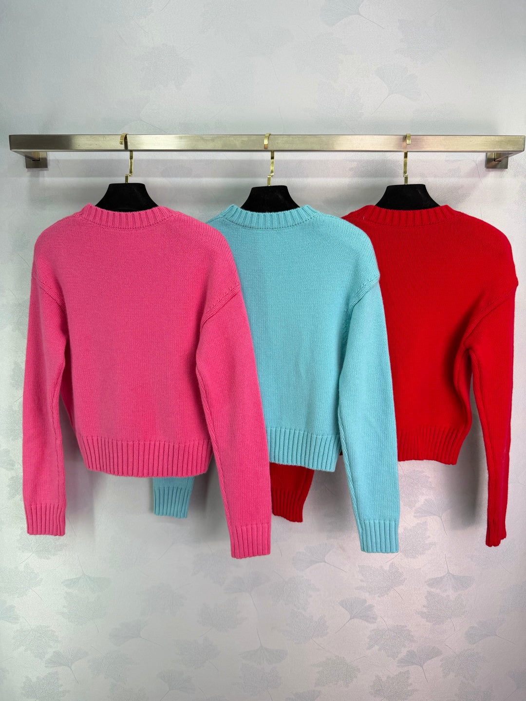 CC Beaded Crochet Knit Pullover Sweater Cashemere 345167