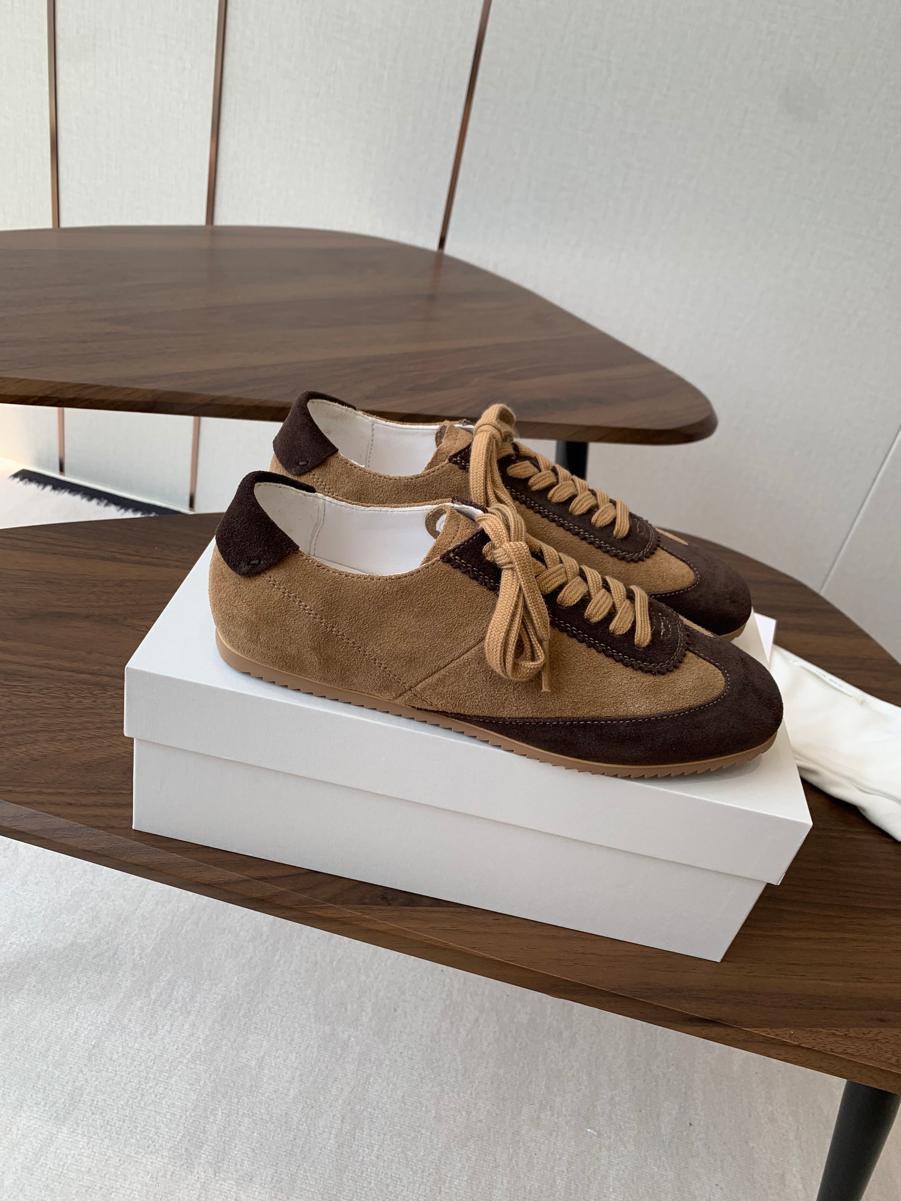 The Row Sneakers Brown And Chocolate Cow Suede 334524