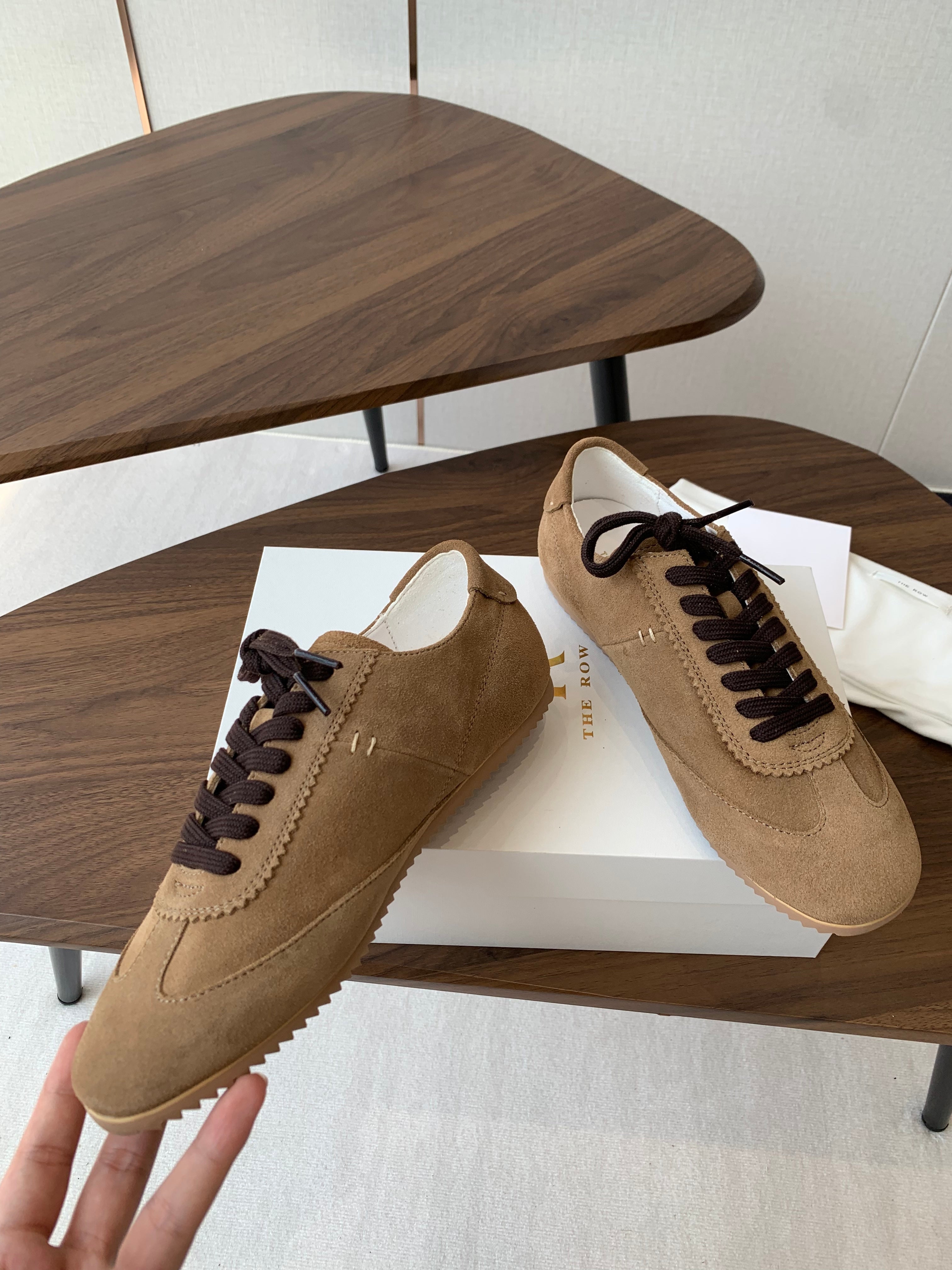 The Row Sneakers Brown Cow Suede 334525