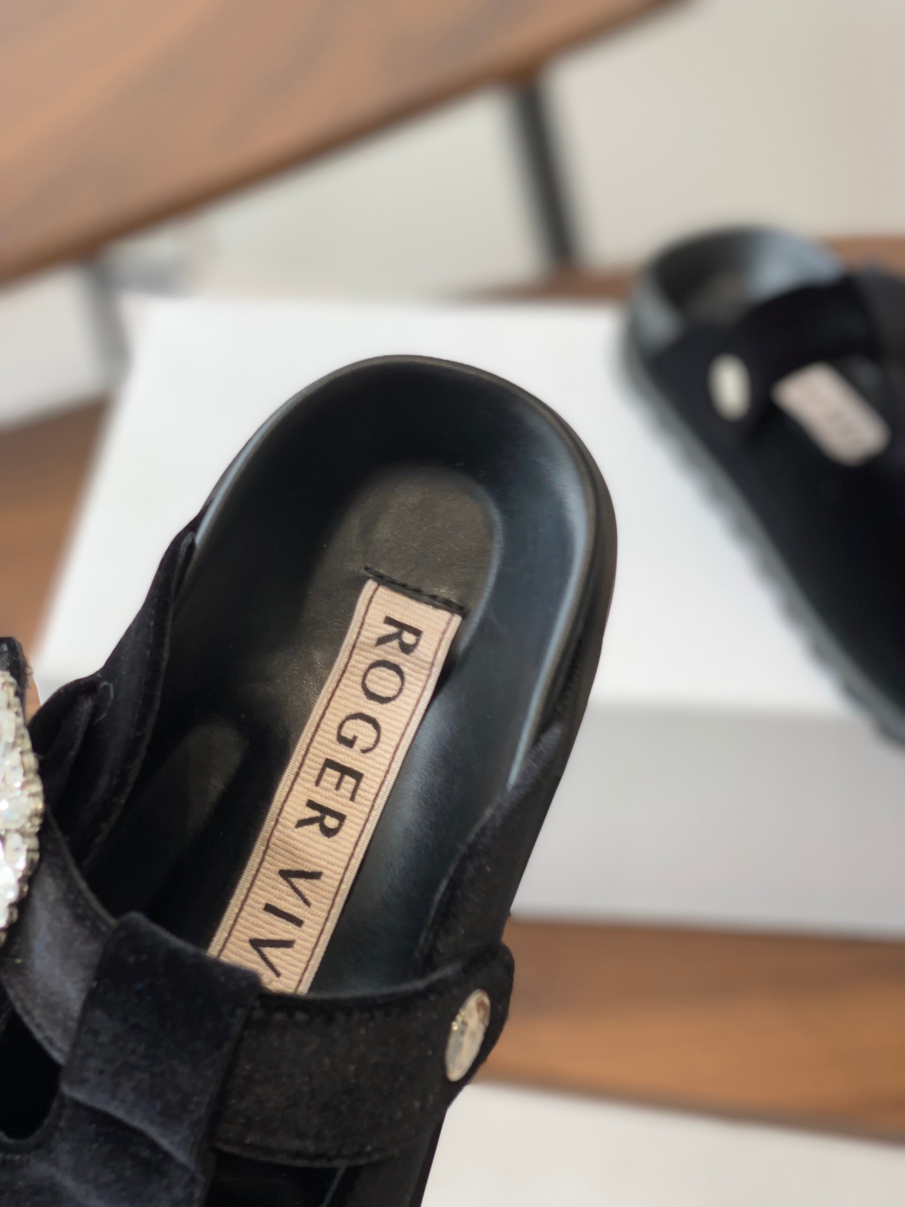 Viv 25 Slippers Black Imported Flannel 350444