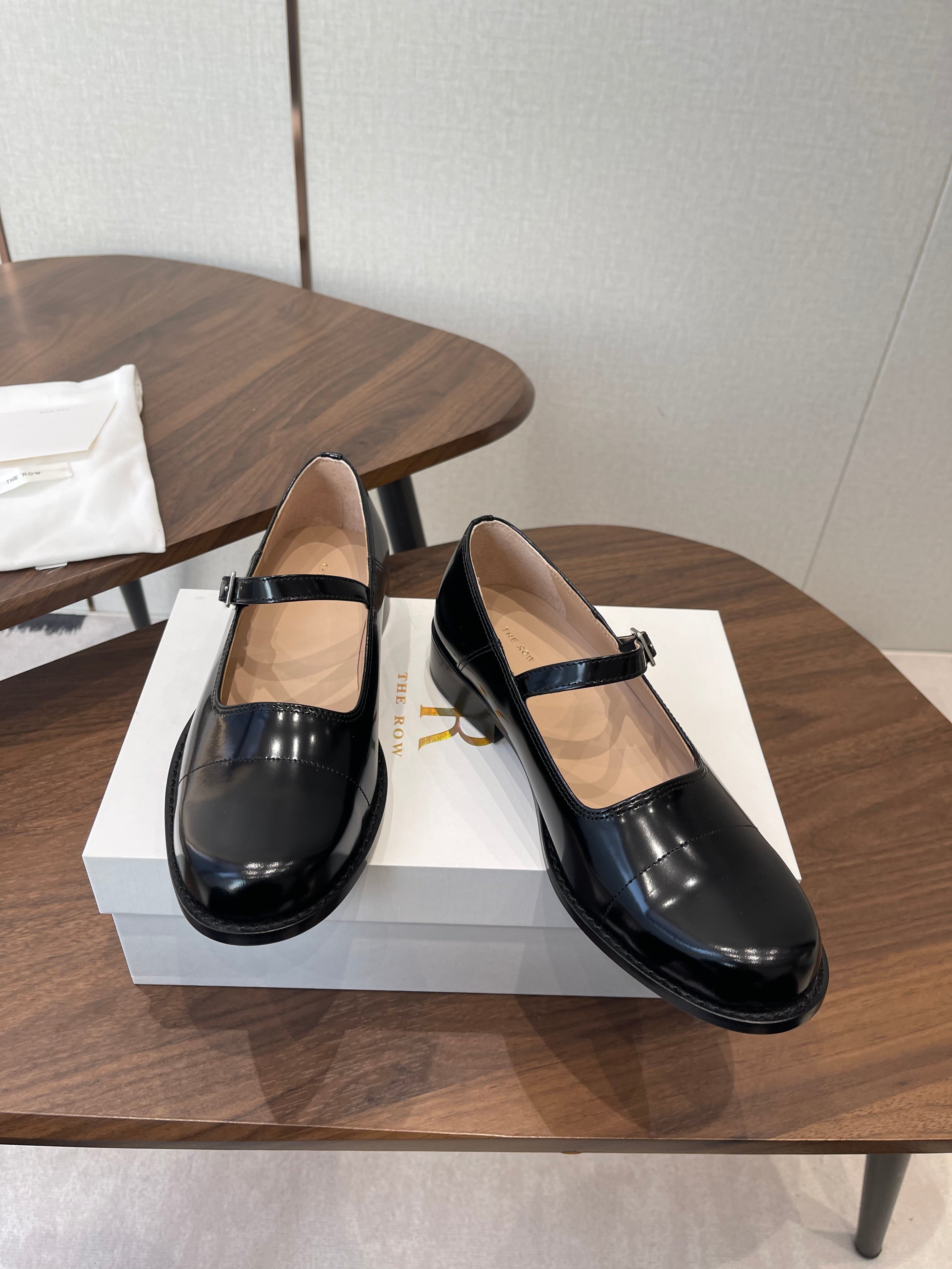 The Row Kai Mary Jane Black Patent Leather 633755