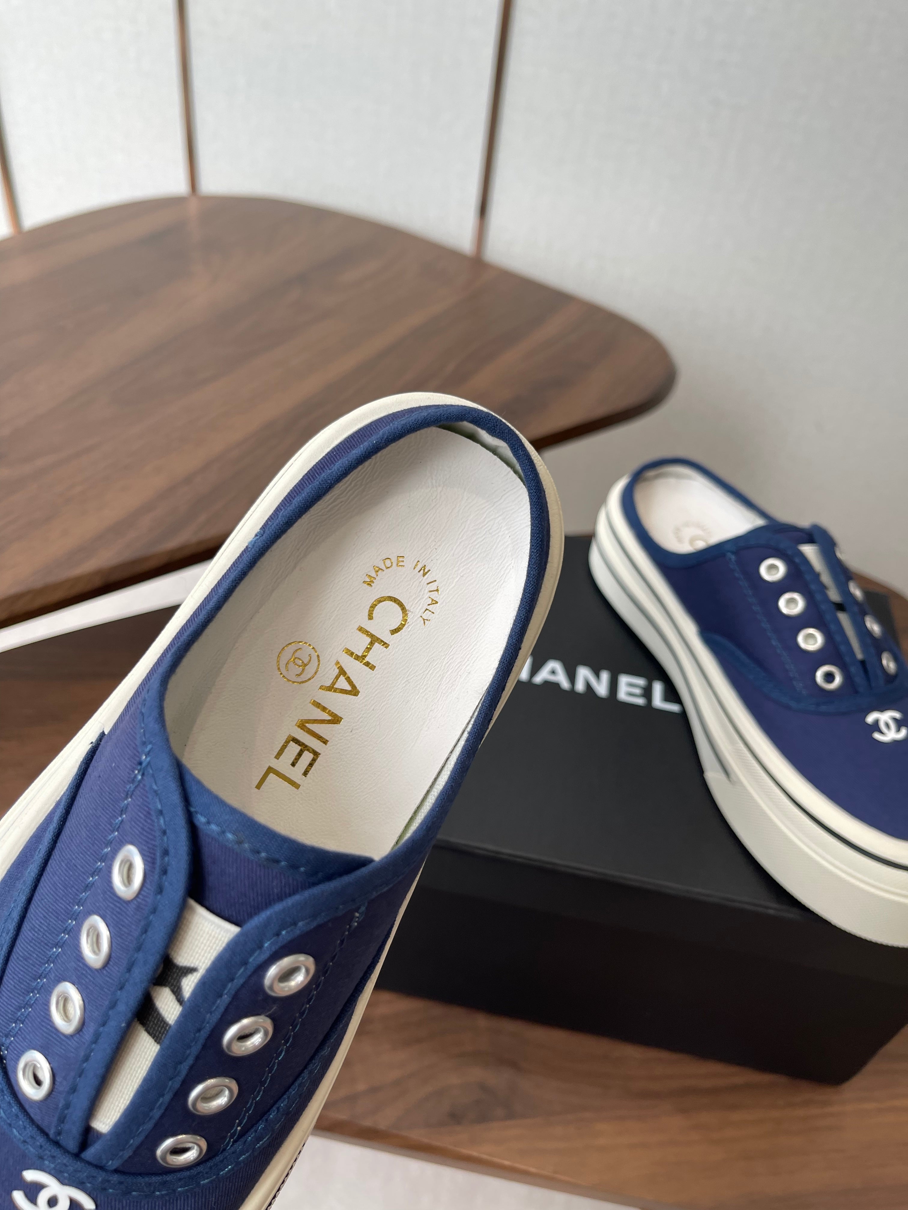 CC 26s Slip-On Platform Blue Canvas 727468