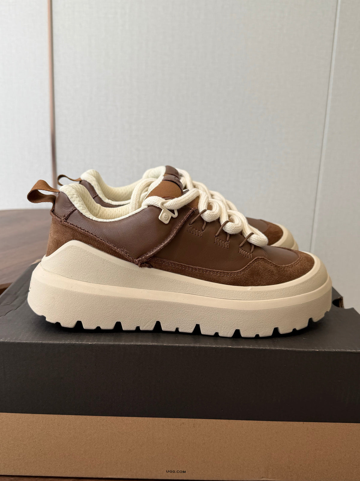 UGG Heritage Utility Sneaker Dark Chestnut Ice Blue 1170910