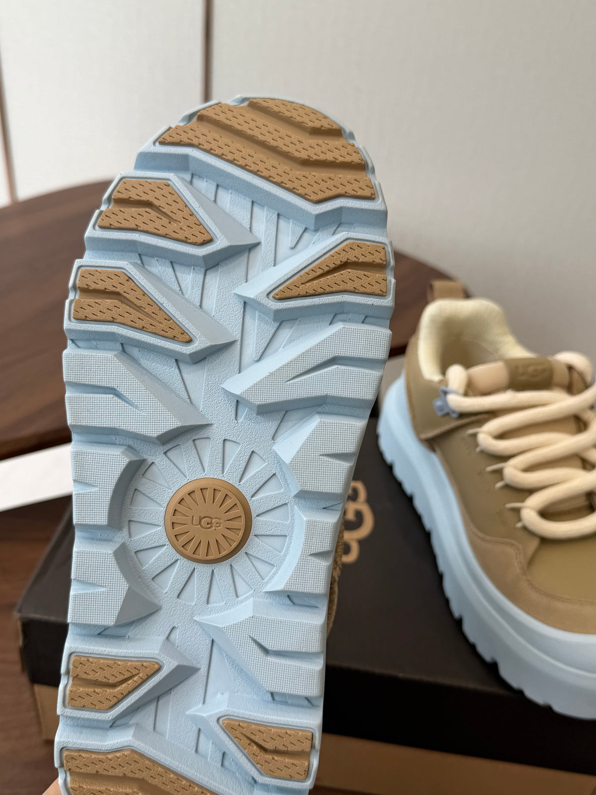 UGG Heritage Utility Sneaker Dark Chestnut Ice Blue 1170910