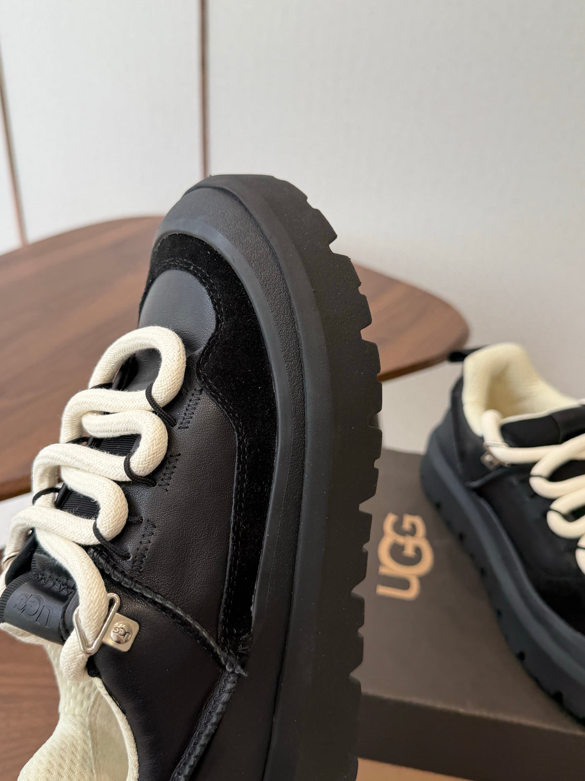 UGG Heritage Utility Sneaker Black Suede Mesh 1170910