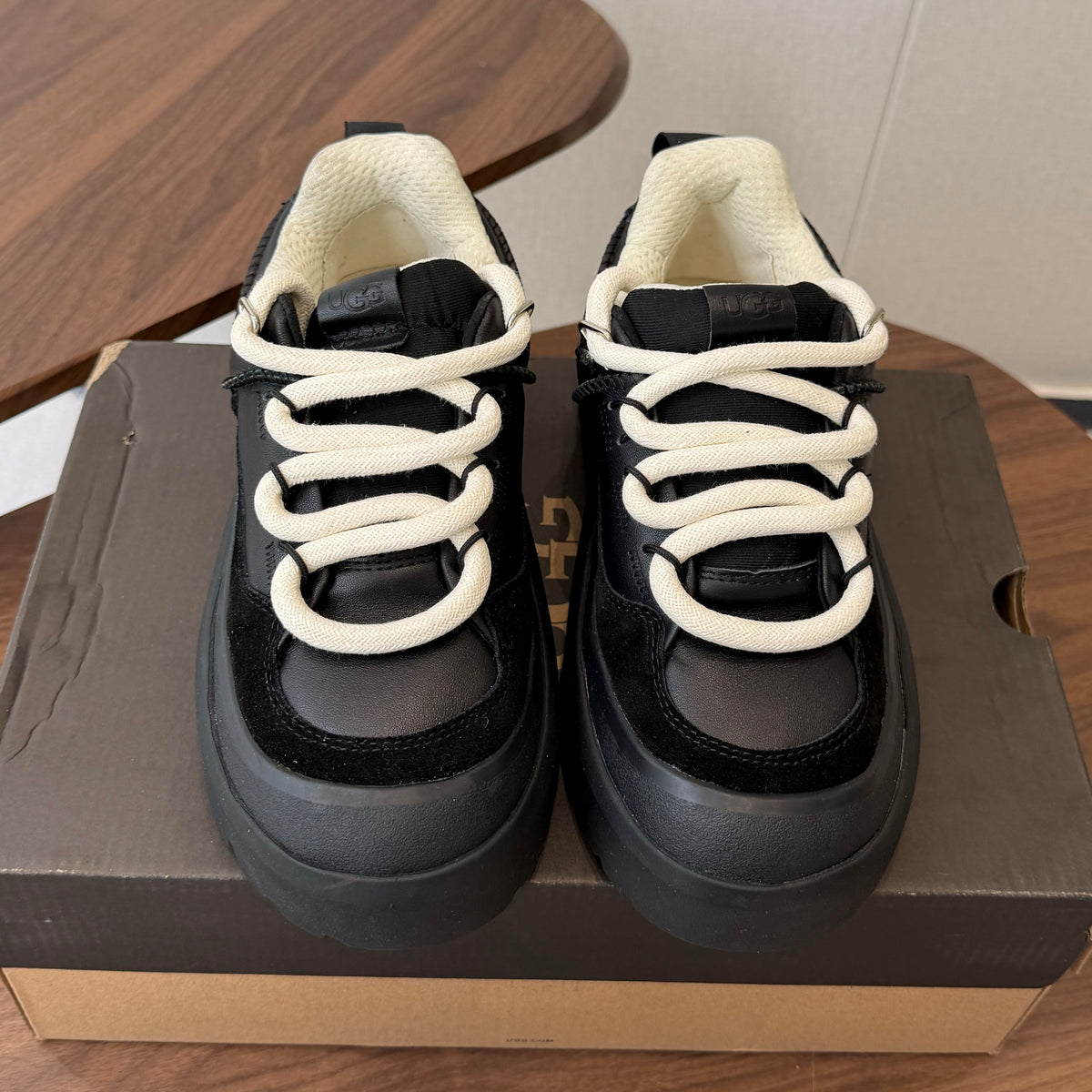 UGG Heritage Utility Sneaker Black Suede Mesh 1170910