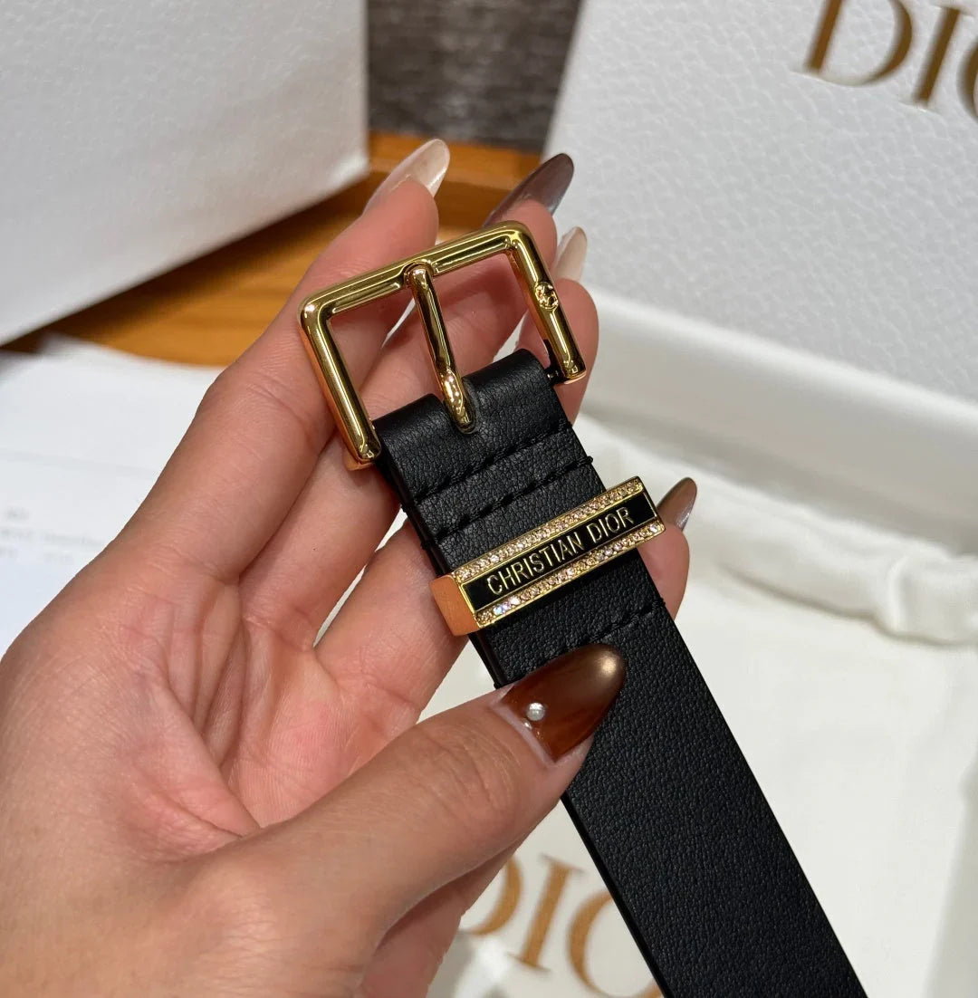Dior 2026 Night Code Belt 25mm Smooth Cowhide Leather