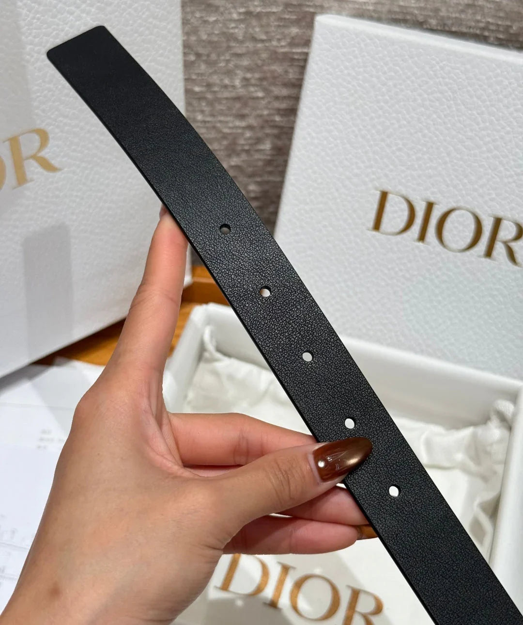 Dior 2026 Night Code Belt 25mm Smooth Cowhide Leather