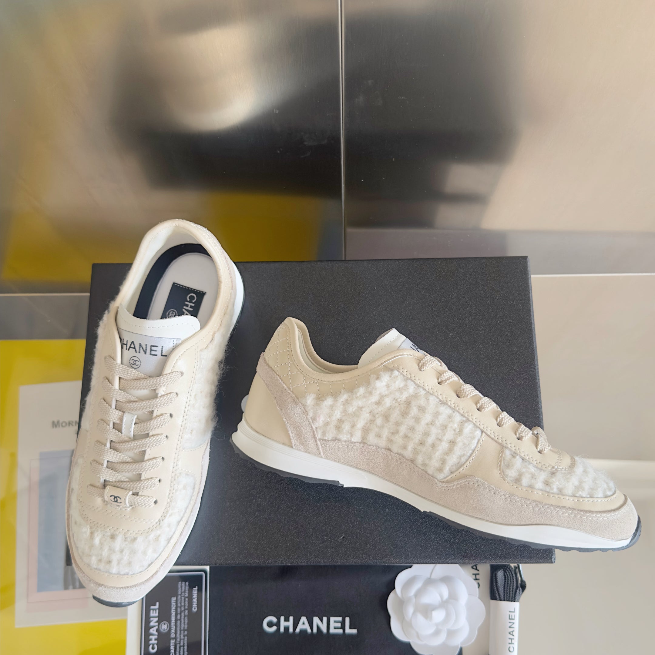 CC 25K British Baseball Shoes White Woven Cowhide 459737