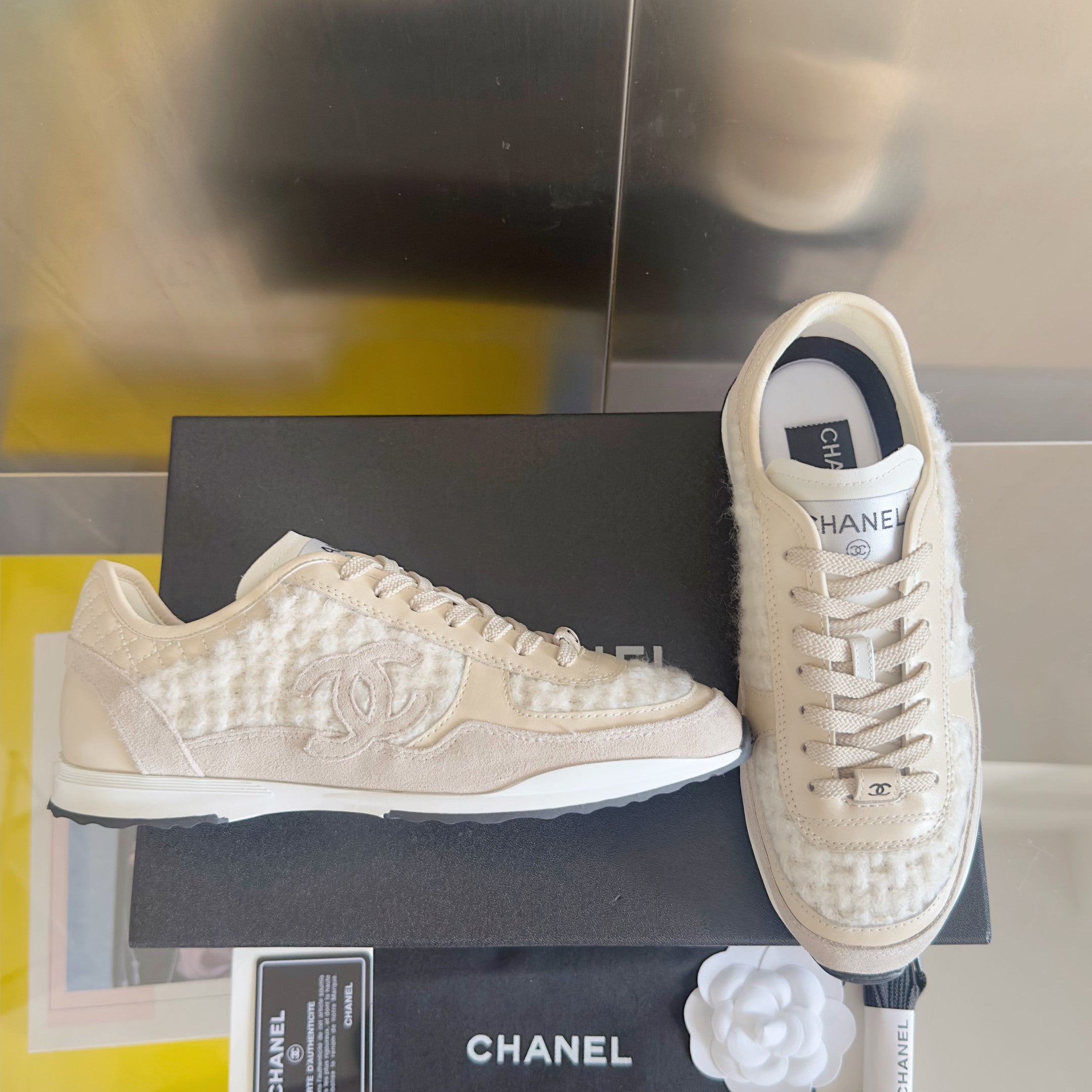 CC 25K British Baseball Shoes White Woven Cowhide 459737