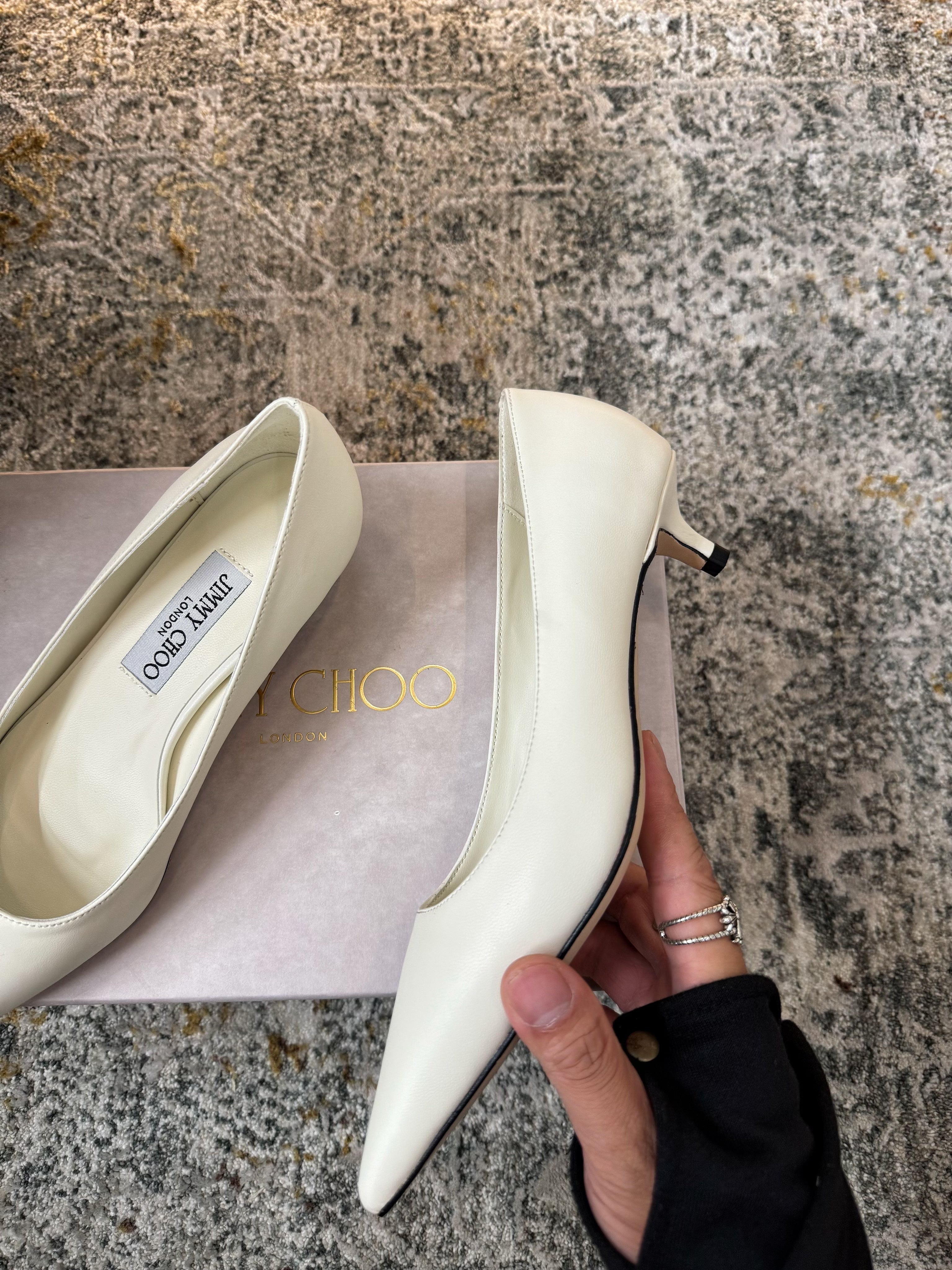 Jimmy Amelia Pumps 35mm White Sheepskin 430938