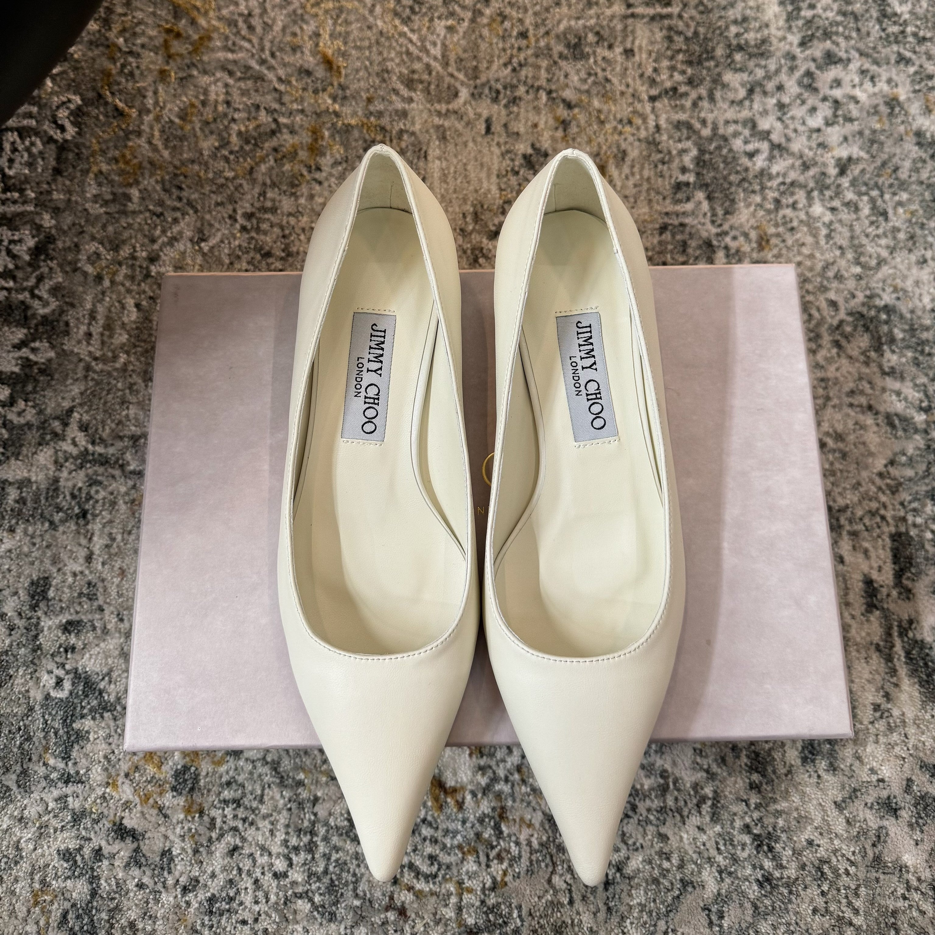 Jimmy Amelia Pumps 35mm White Sheepskin 430938