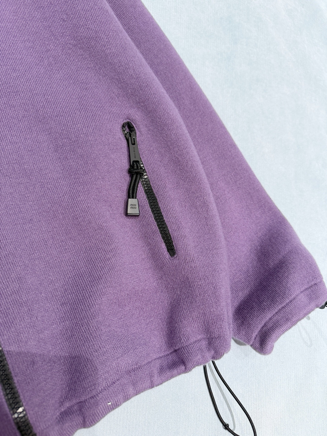 Miu 26s Stand-Collar Coat Purple Cotton 418743