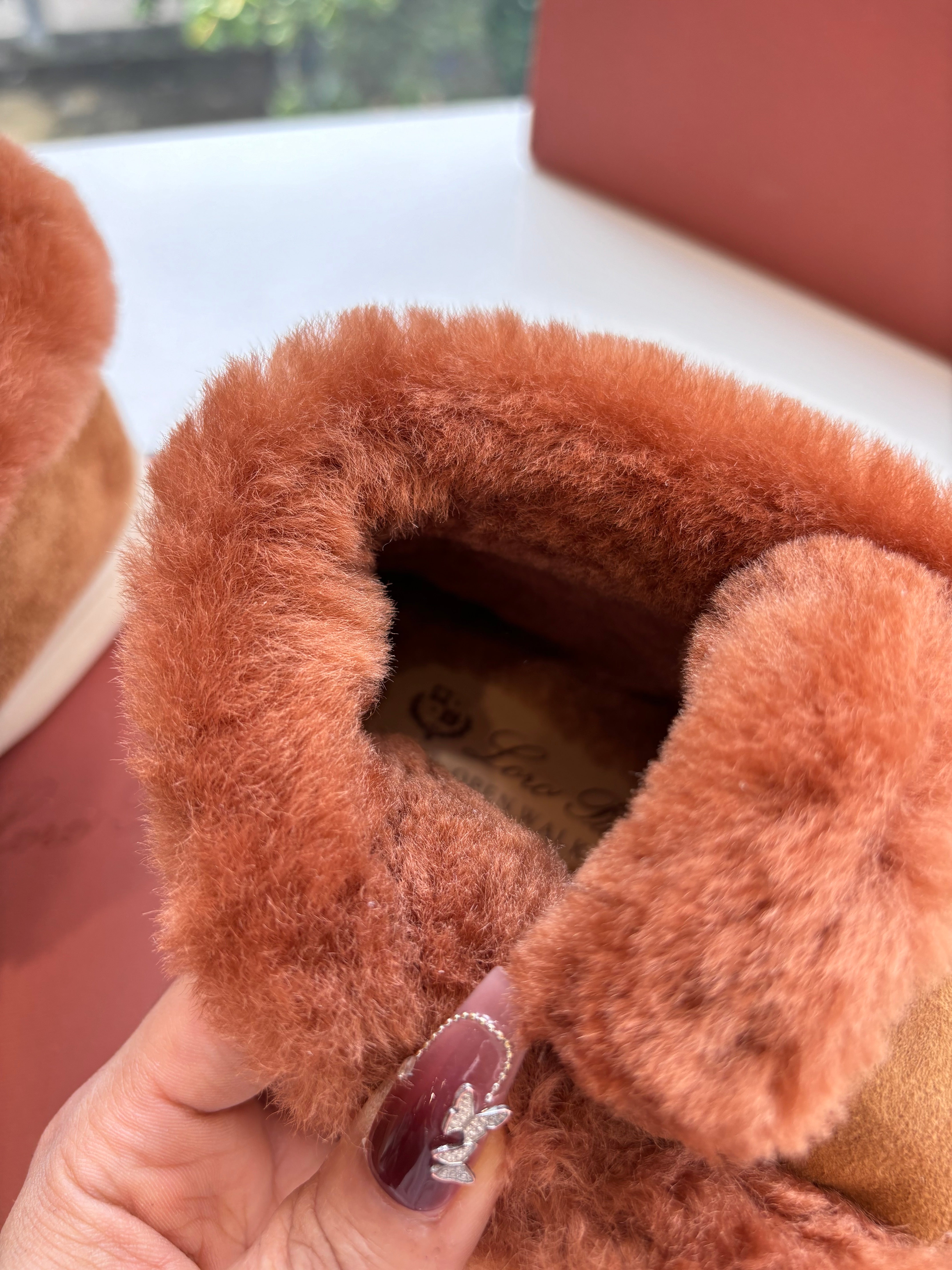 LP Open Walk Ankle Boot Brown Fur Suede 507422