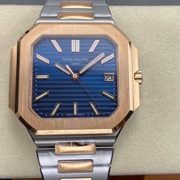 Patek Philippe Cubitus 45mm Blue Dial Steel/Rose Gold Case