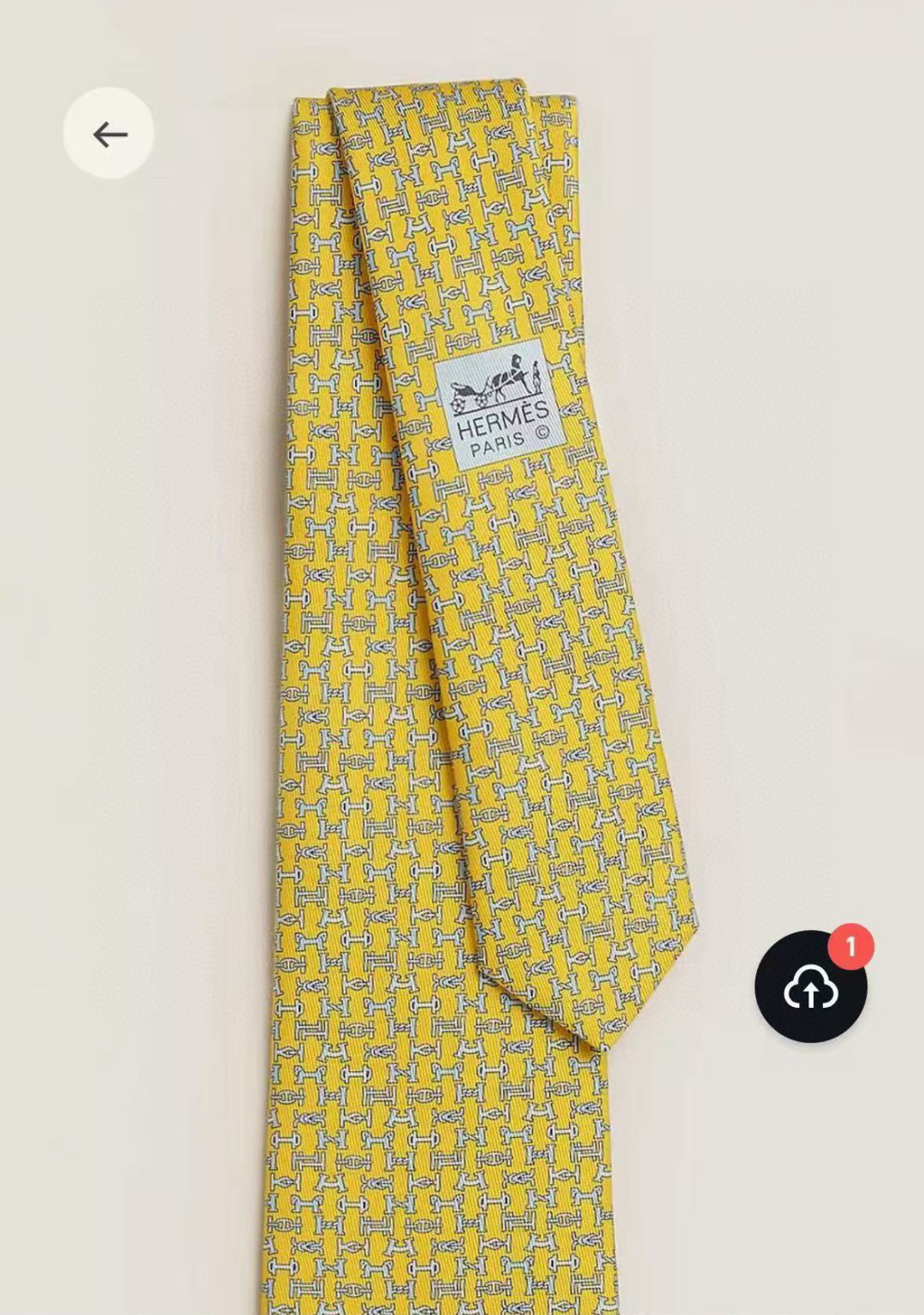 HM Boucles En Vrac Tie Yellow Twill Silk 210012
