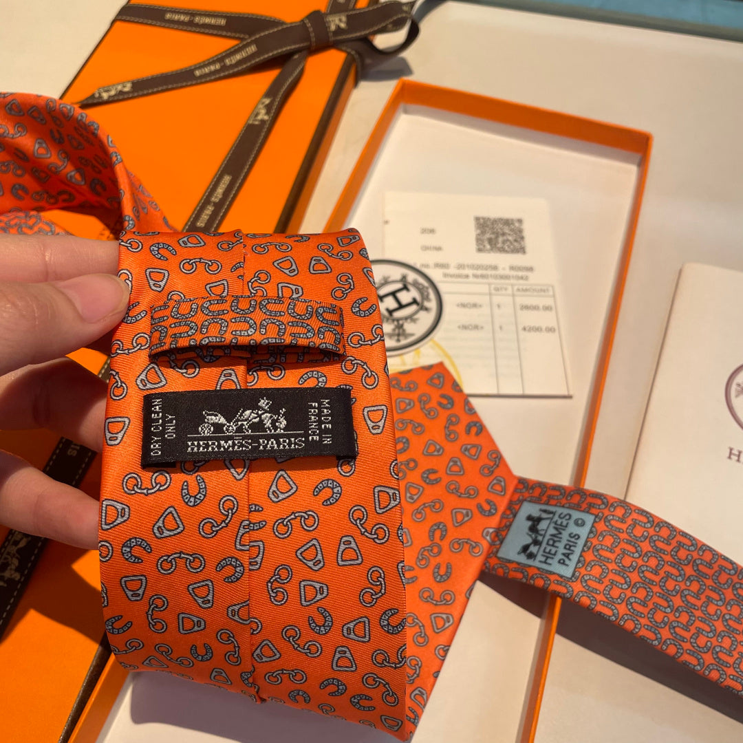 HM Metal en Vrac Twillbi Tie Orange Twill Silk 212113