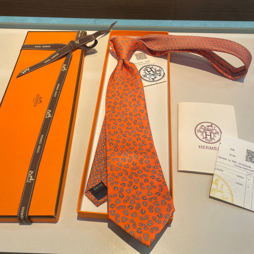 HM Metal en Vrac Twillbi Tie Orange Twill Silk 212113