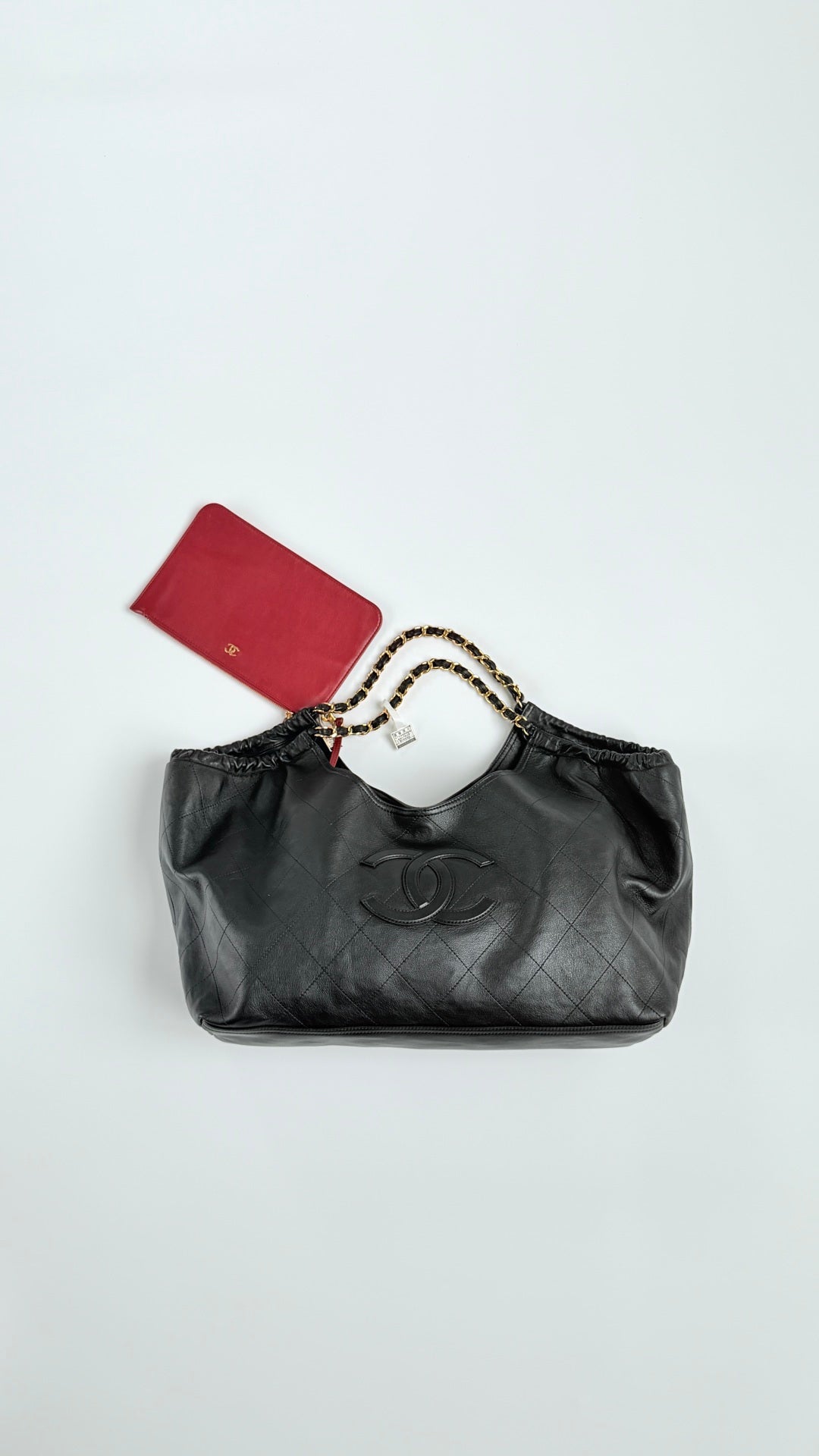 CC 26s Cabas Hobo Black Calfskin