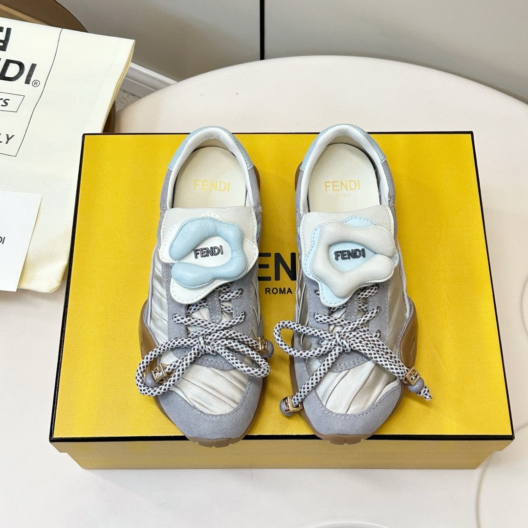 Fendi Wave Pulse Light Grey Fabric Suede 862618