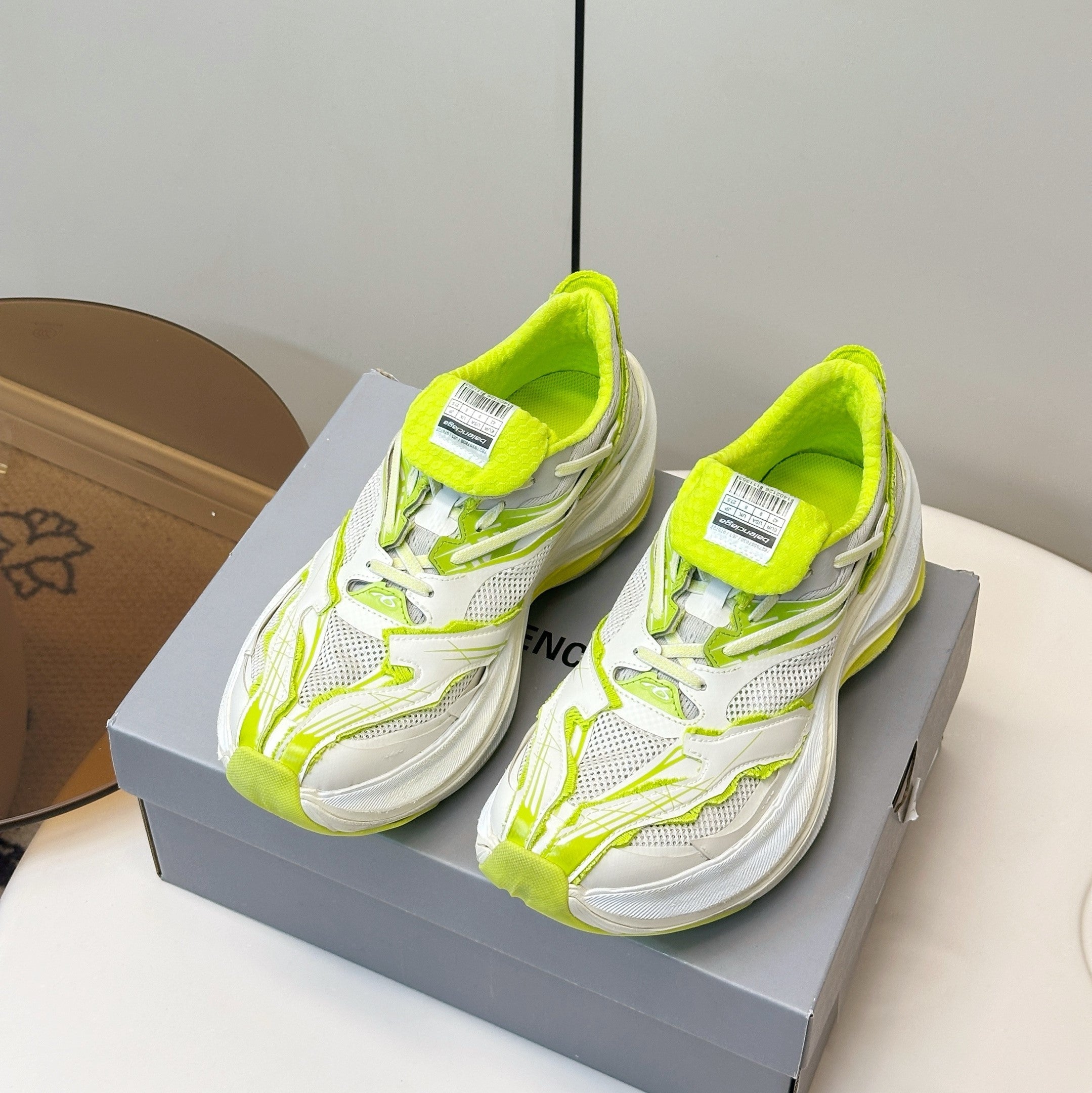 Balenciaga Jet Sneaker Neon Green White TPU Mesh 986306