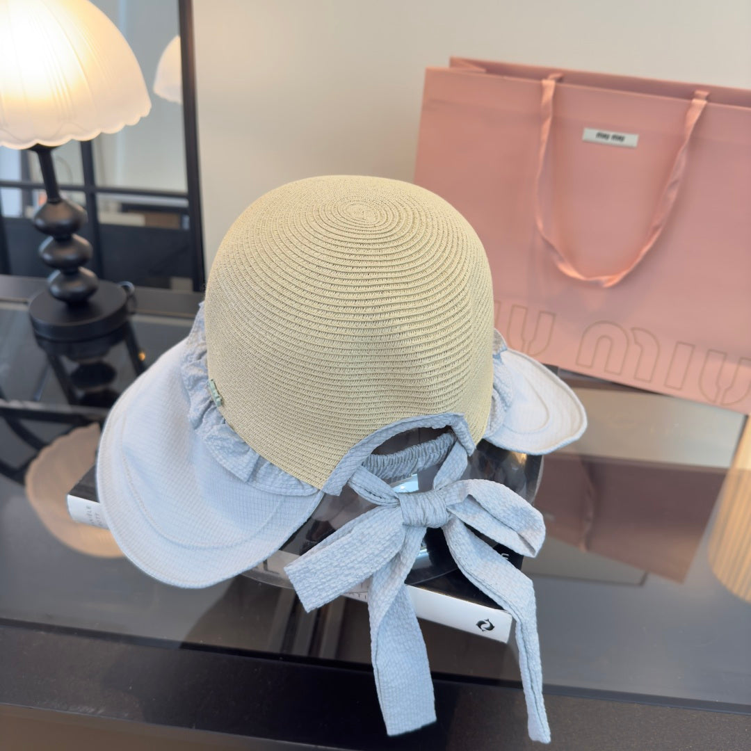 Miu 26s Straw Hat Cotton 391261