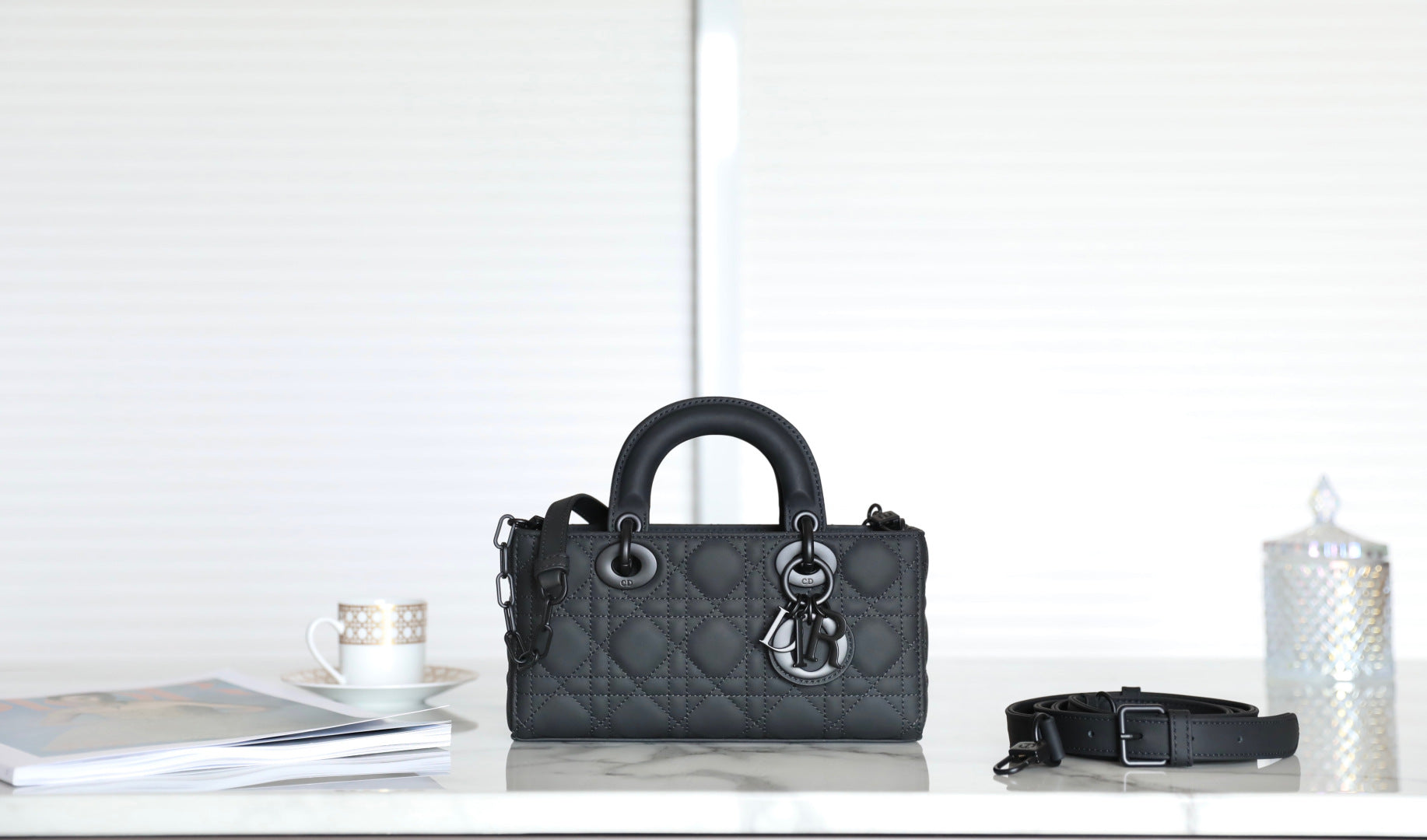 CD Lady D-Joy Black Patent Leather with Black Hardware
