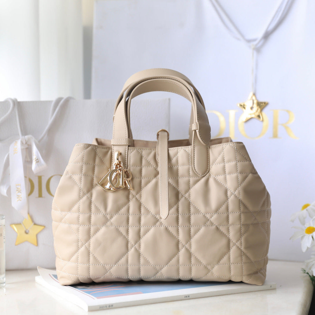 CD Toujours Bag 28.5 Light Beige Calfskin